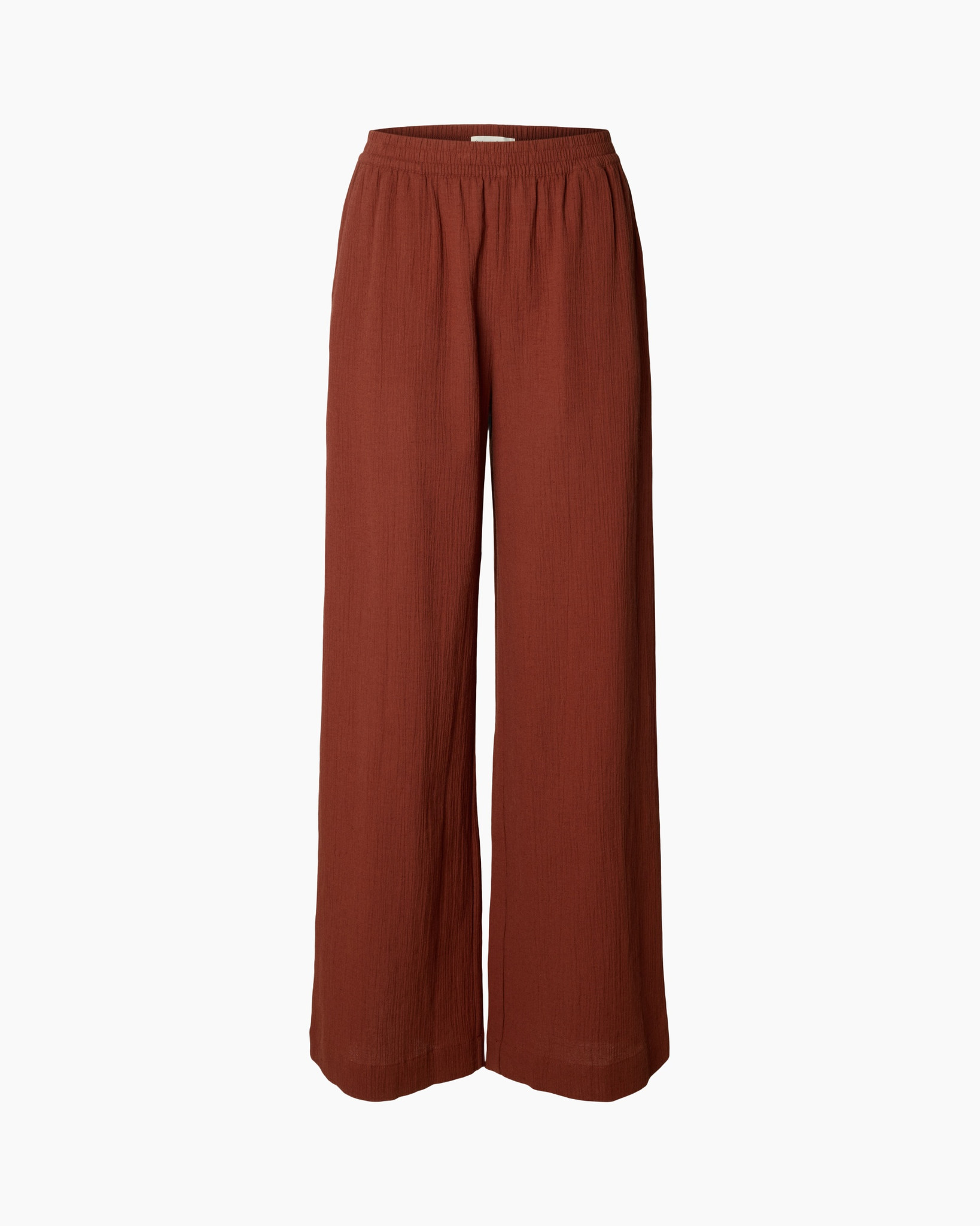 pants, trousers, wide-leg, linen, brown