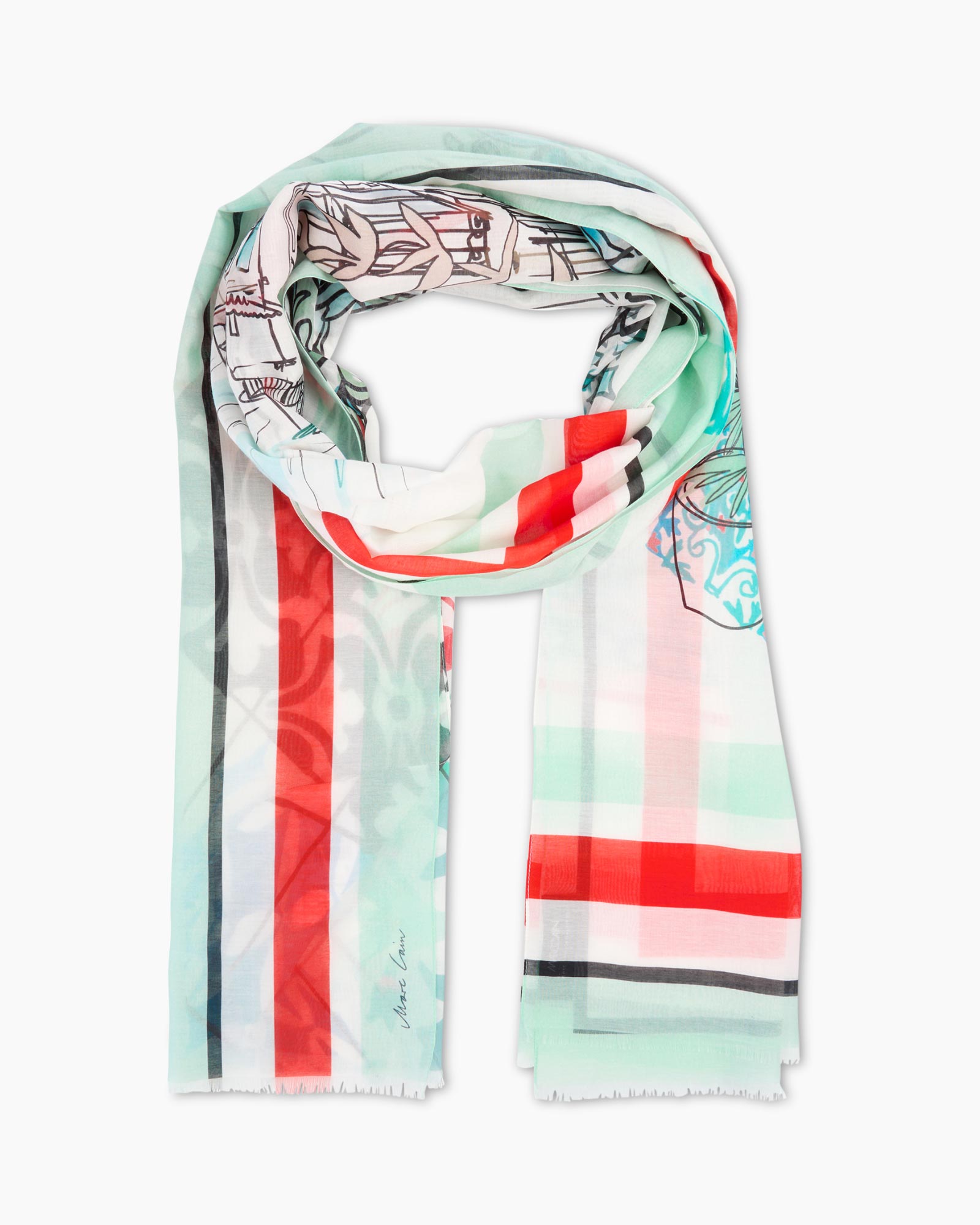 Shawl Yc B4.07 Z33 licht groen