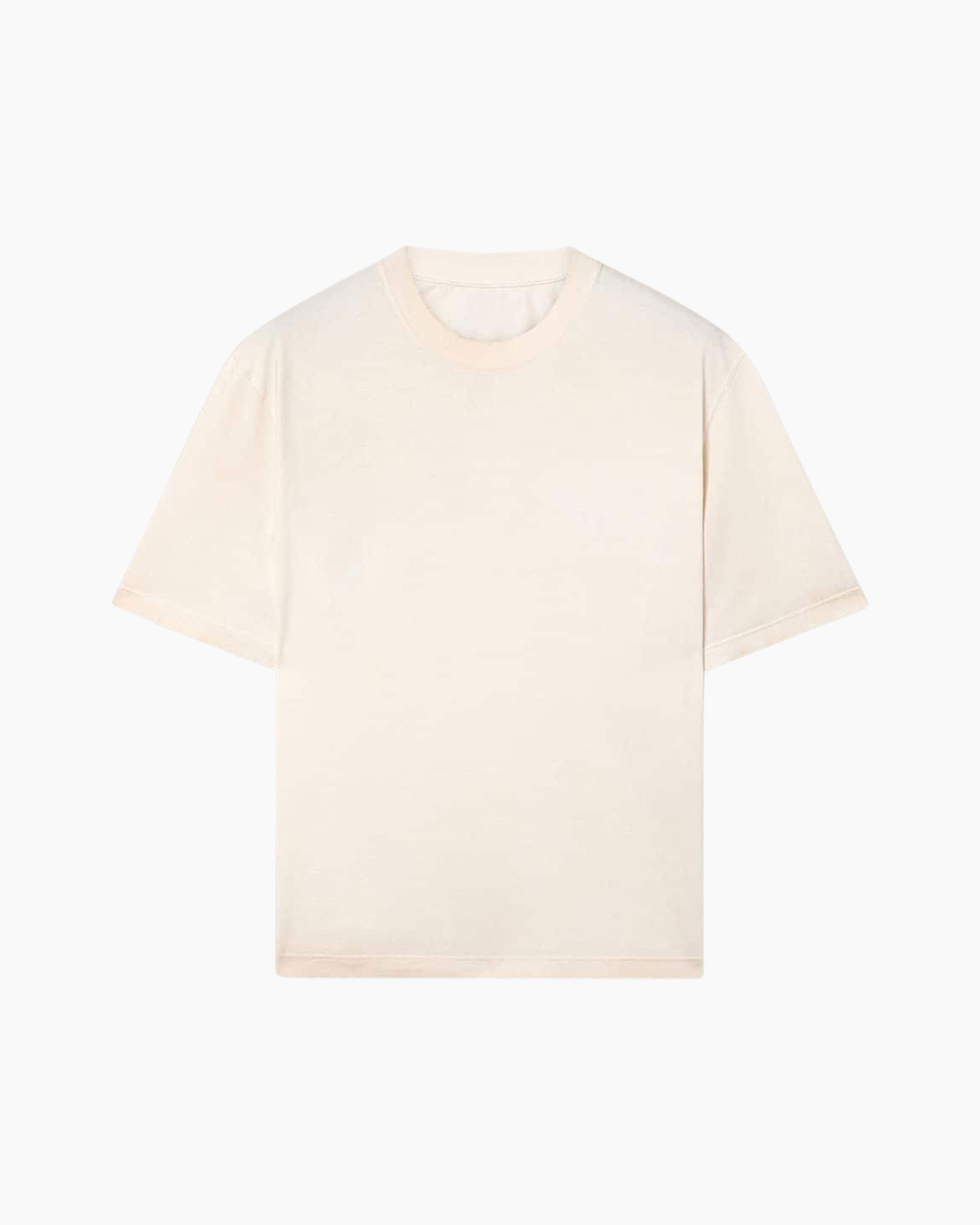 t-shirt, short sleeves, cream, basic, plain