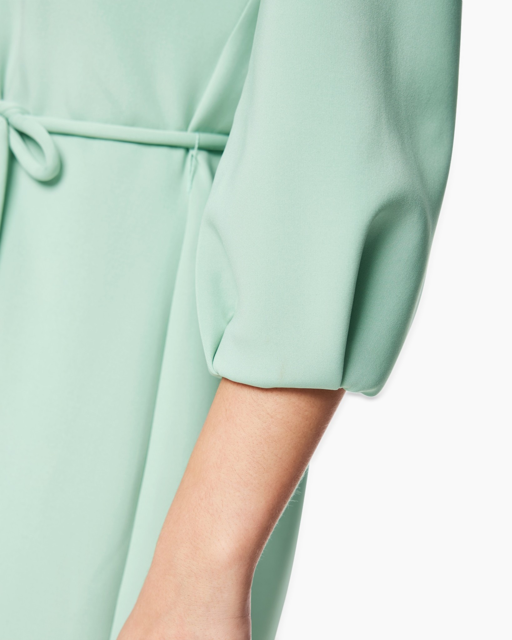 dress, mint, sleeve, wrap, drape