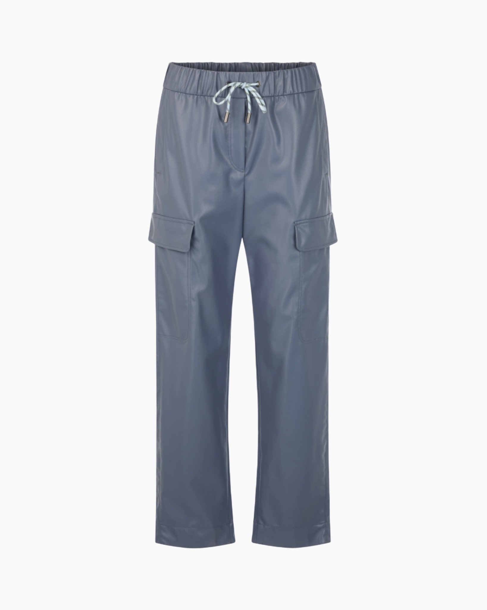 pants, cargo pants, drawstring, blue, polyester