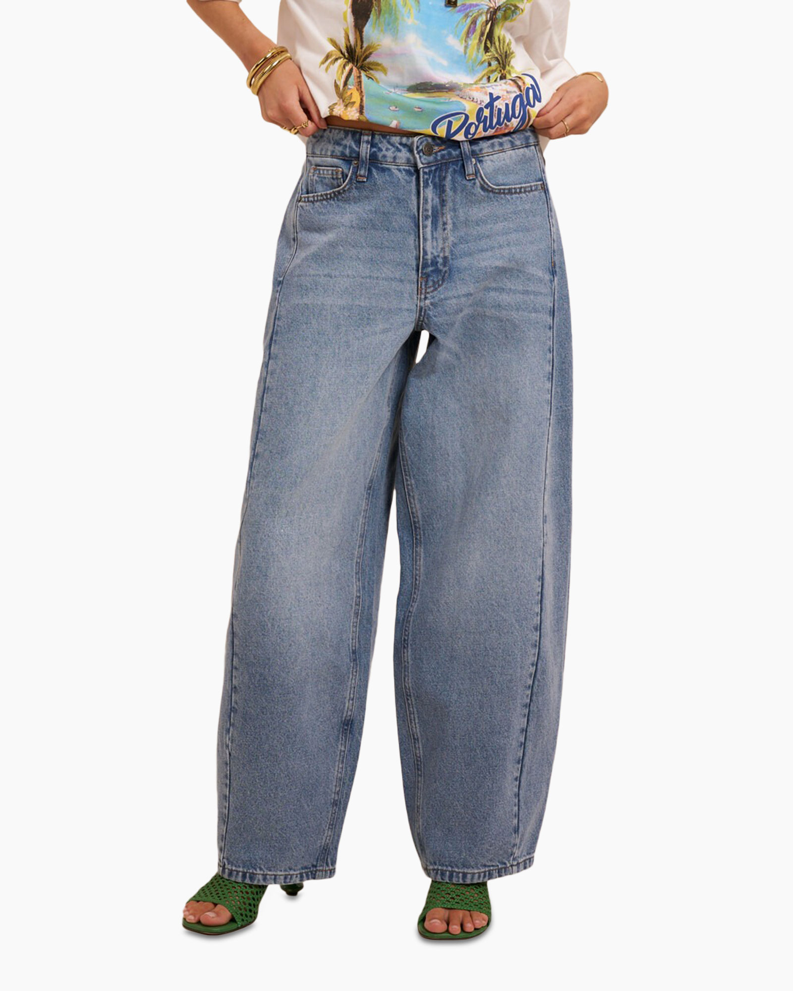 jeans, wide-leg, blue, denim, pants
