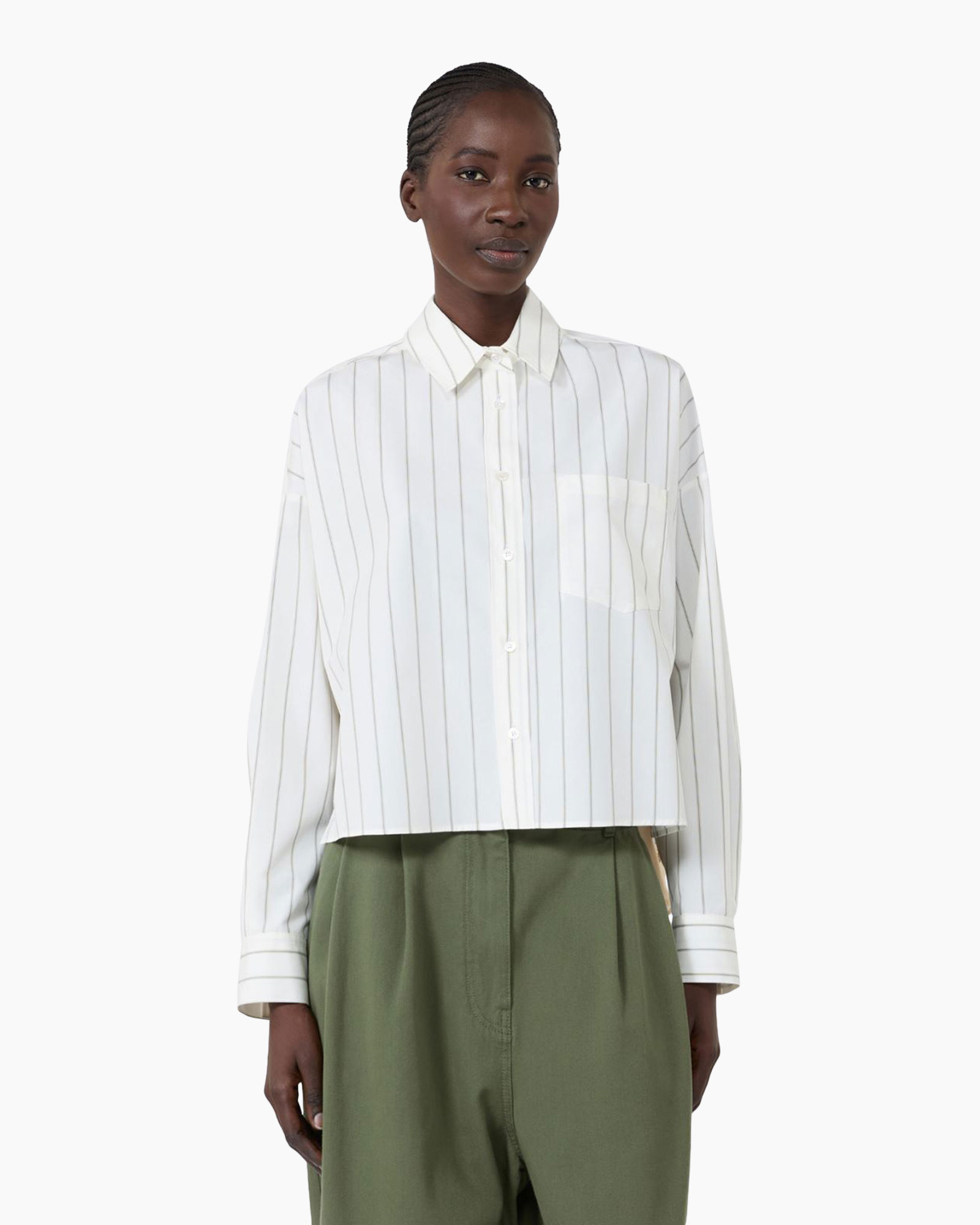 shirt, striped, white, collared, long-sleeve