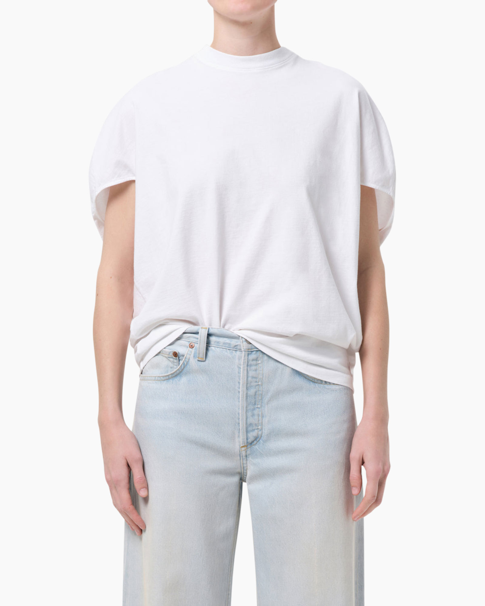 t-shirt, white, short-sleeve, knit, casual