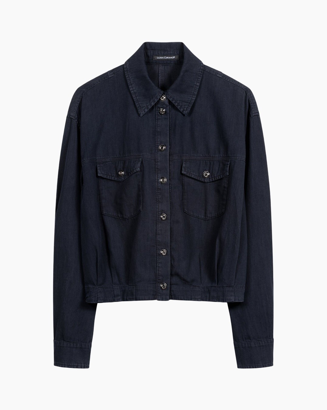 denim, jacket, dark-blue, long-sleeve, button-down