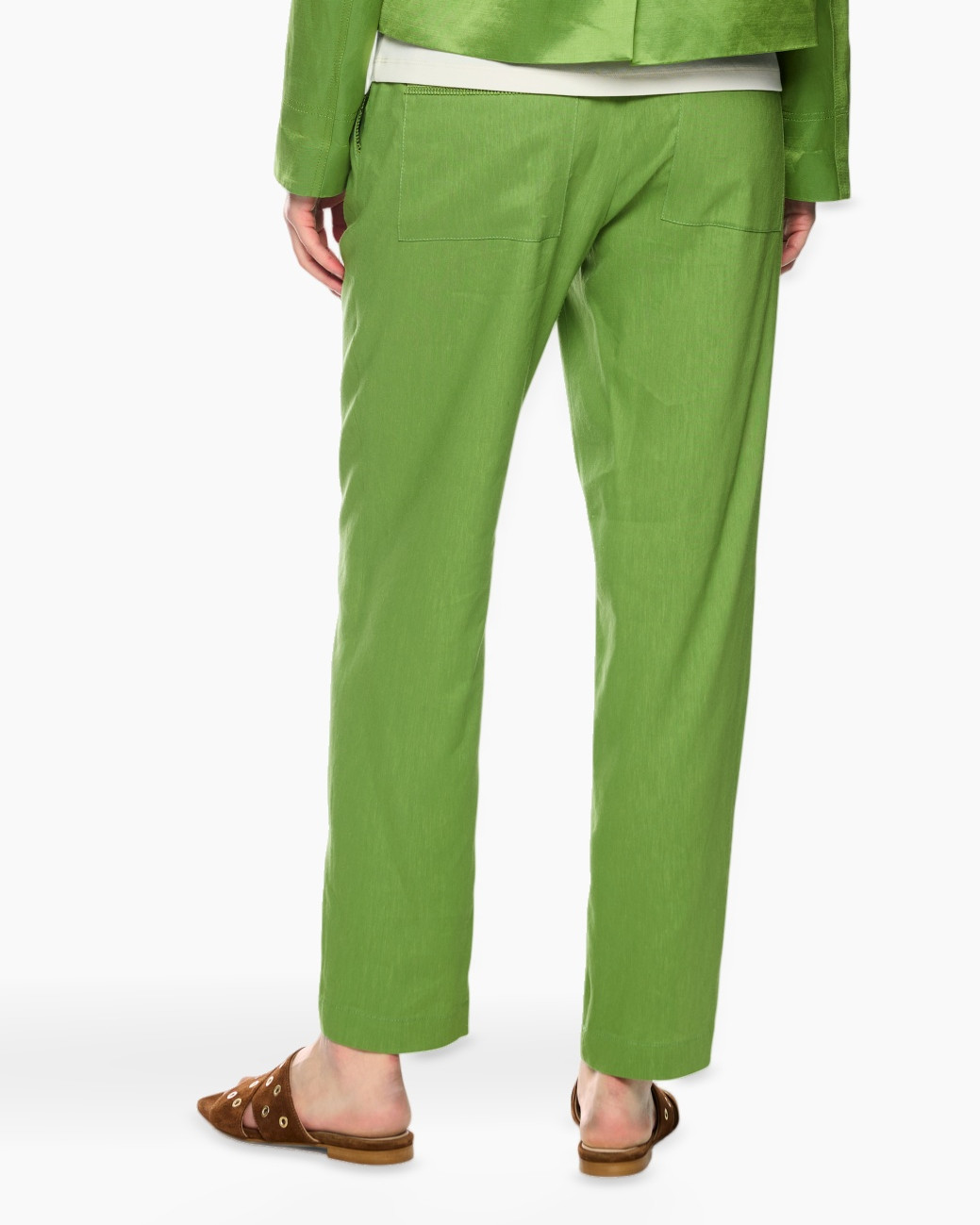 green, pants, trousers, slacks, linen?