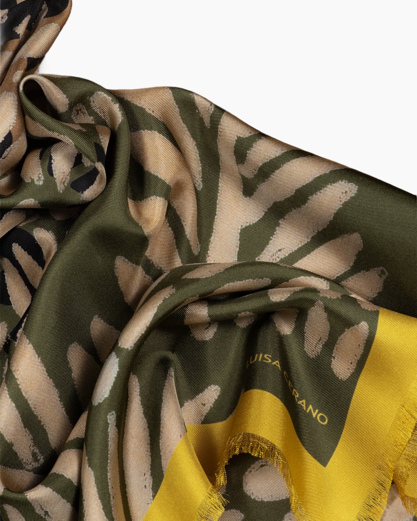 scarf, silk, pattern, camouflage, multicolor