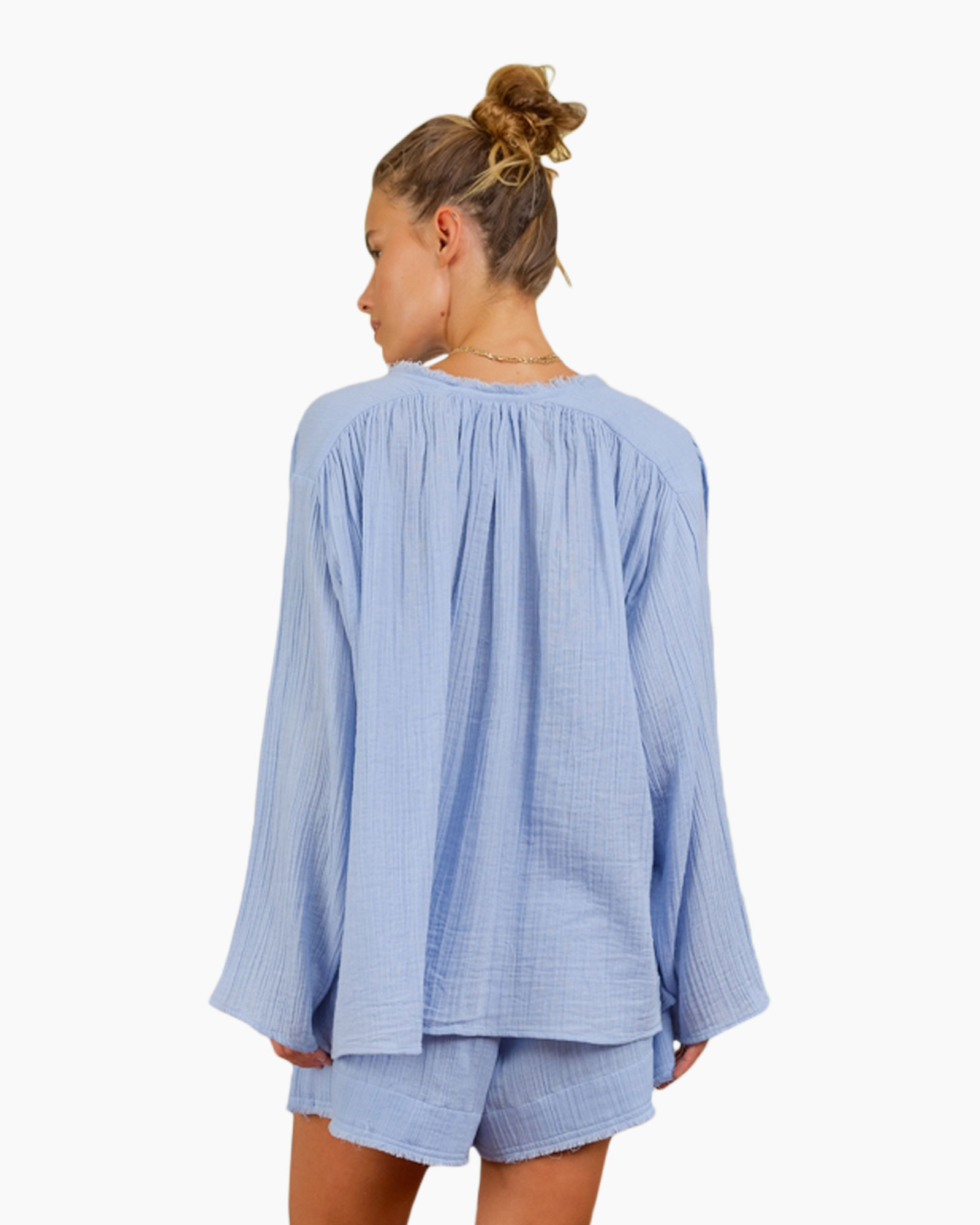Blouse, Long Sleeve, Adult, Person, Woman