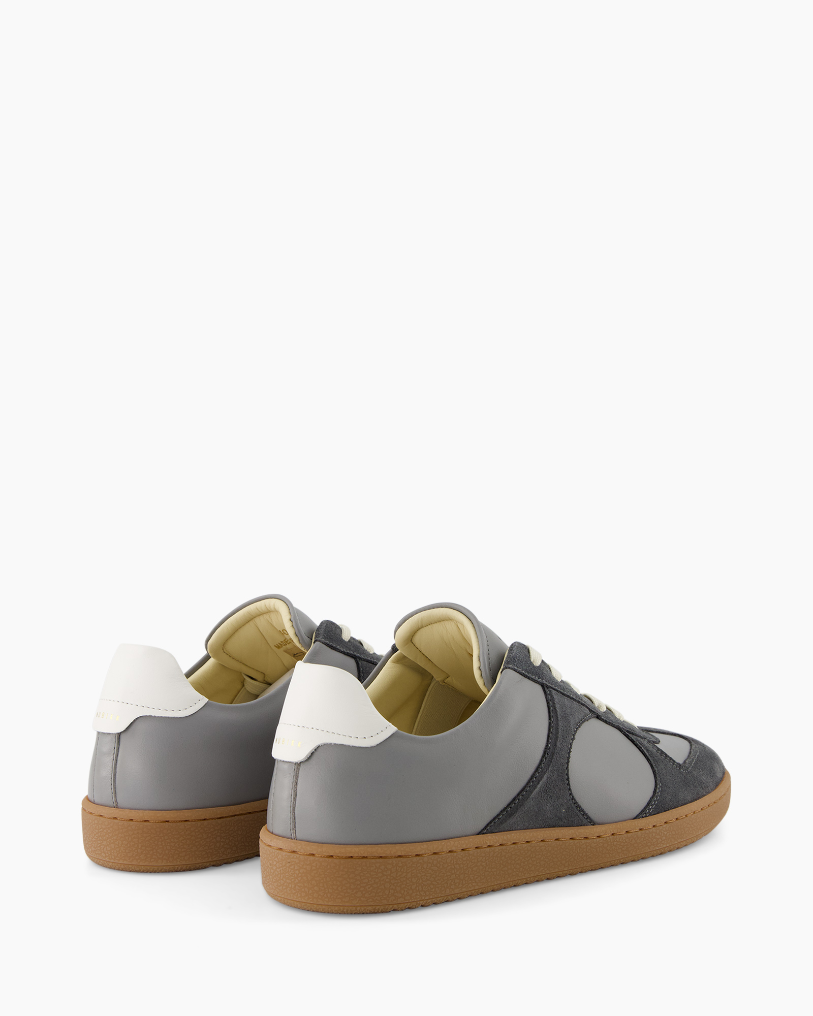 sneakers, grey, leather, gum sole, low-top
