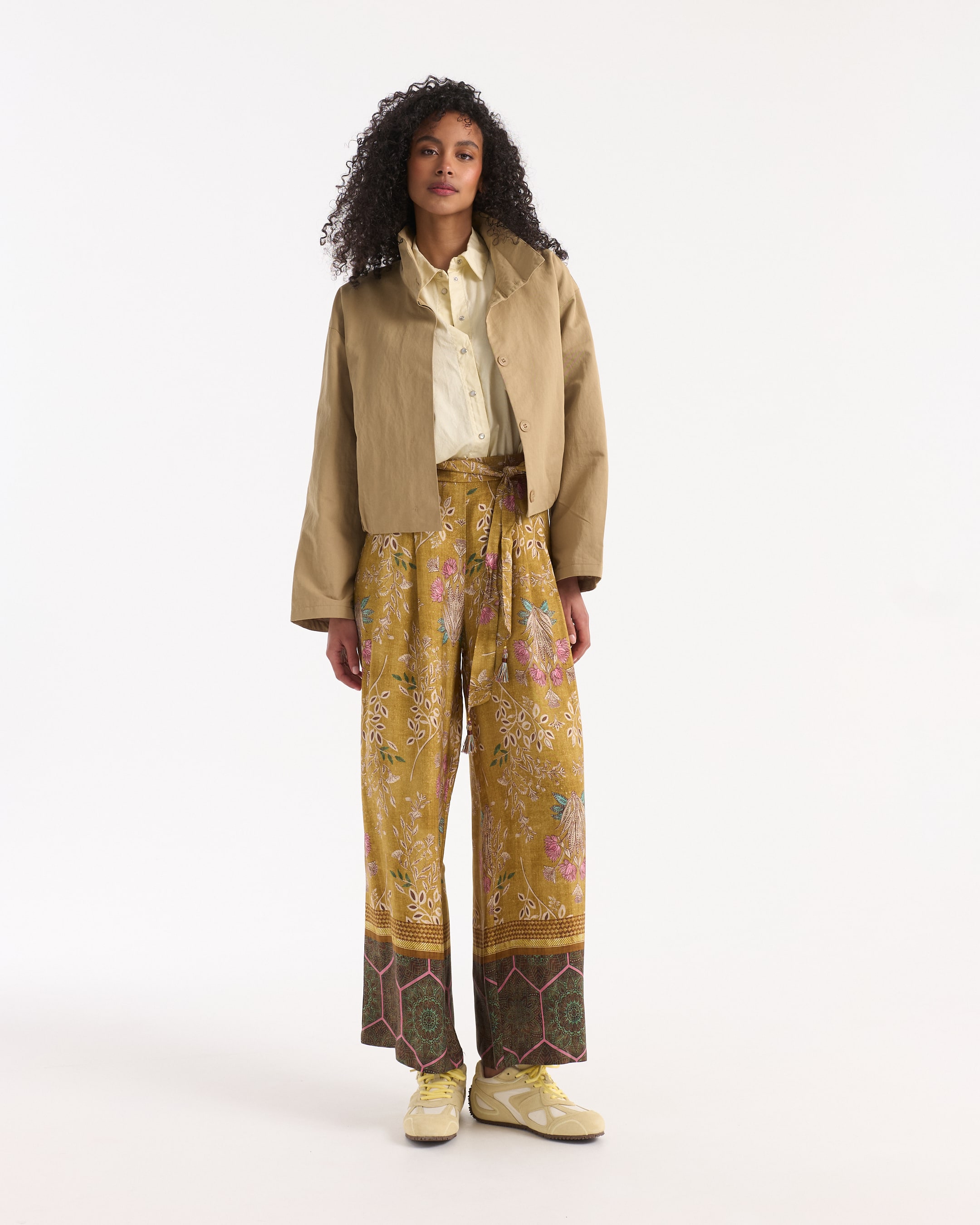 shirt, button-down, long-sleeve, pocketed, cream