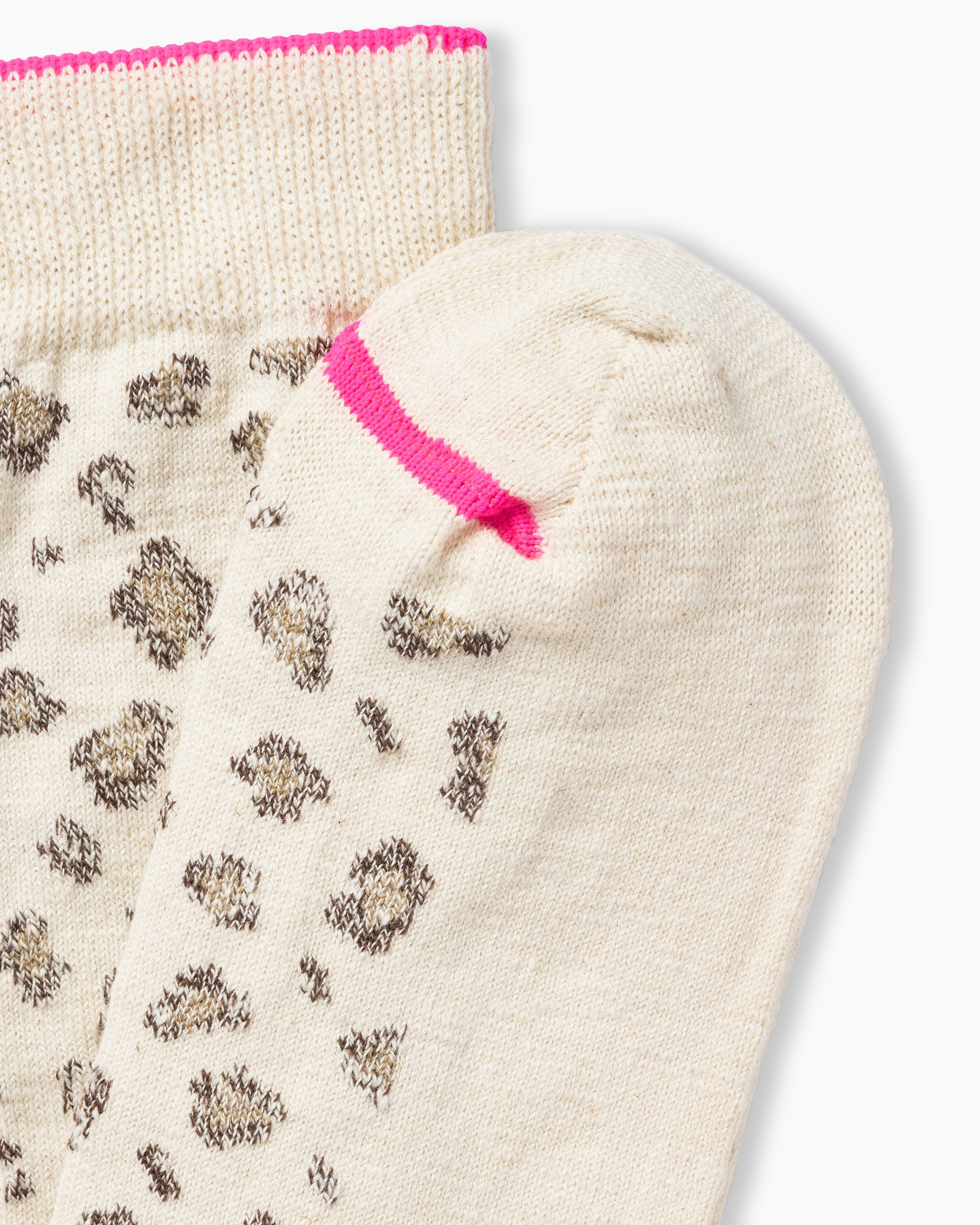 socks, leopard pattern, ankle socks, beige, knit