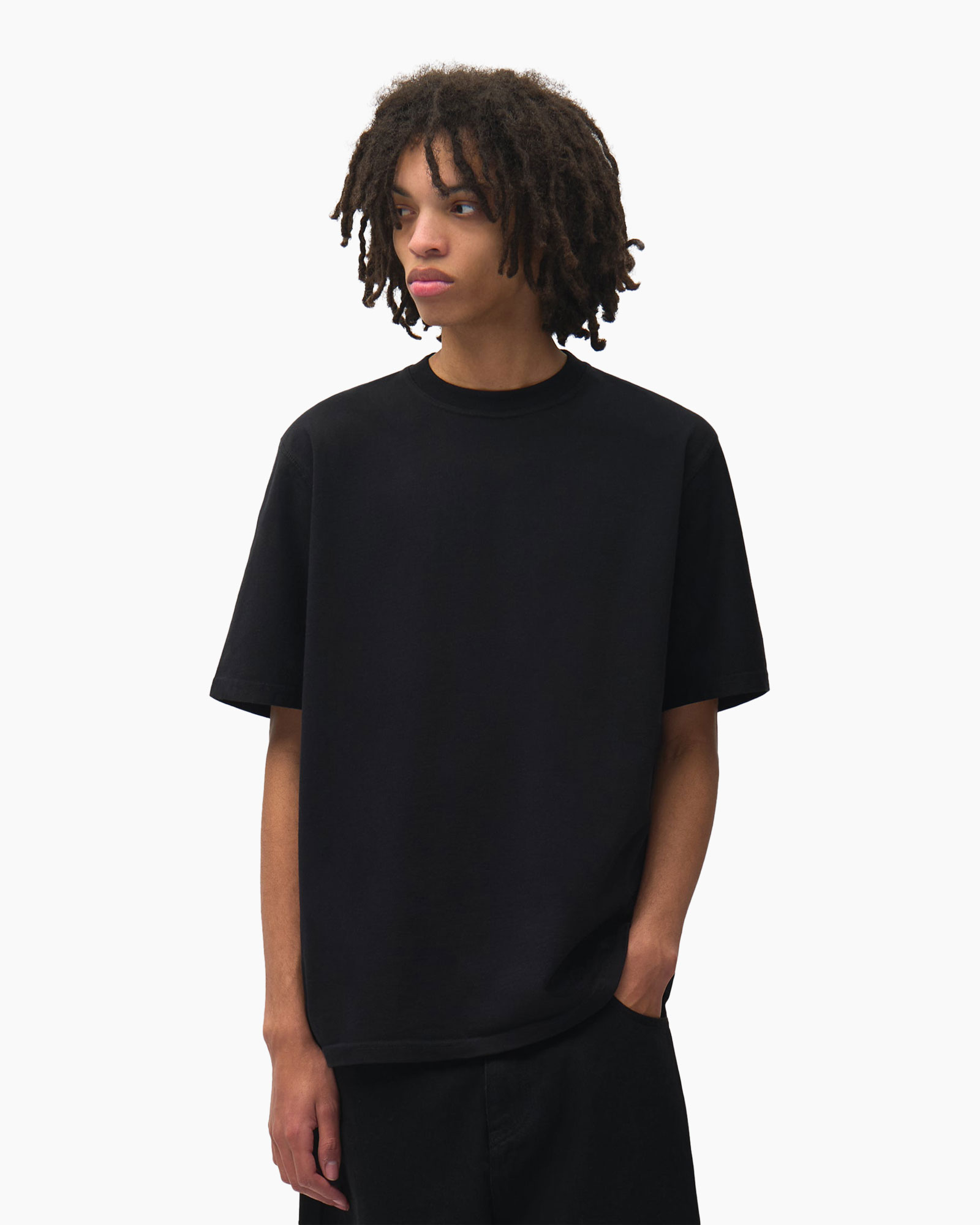 T-shirt Korte Mouw Outlined Logo Zwart