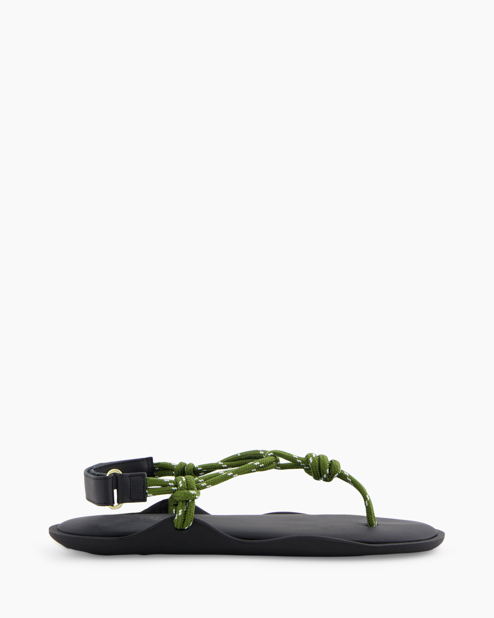 sandals, flip-flop, toe-ring, green, knotted-strap