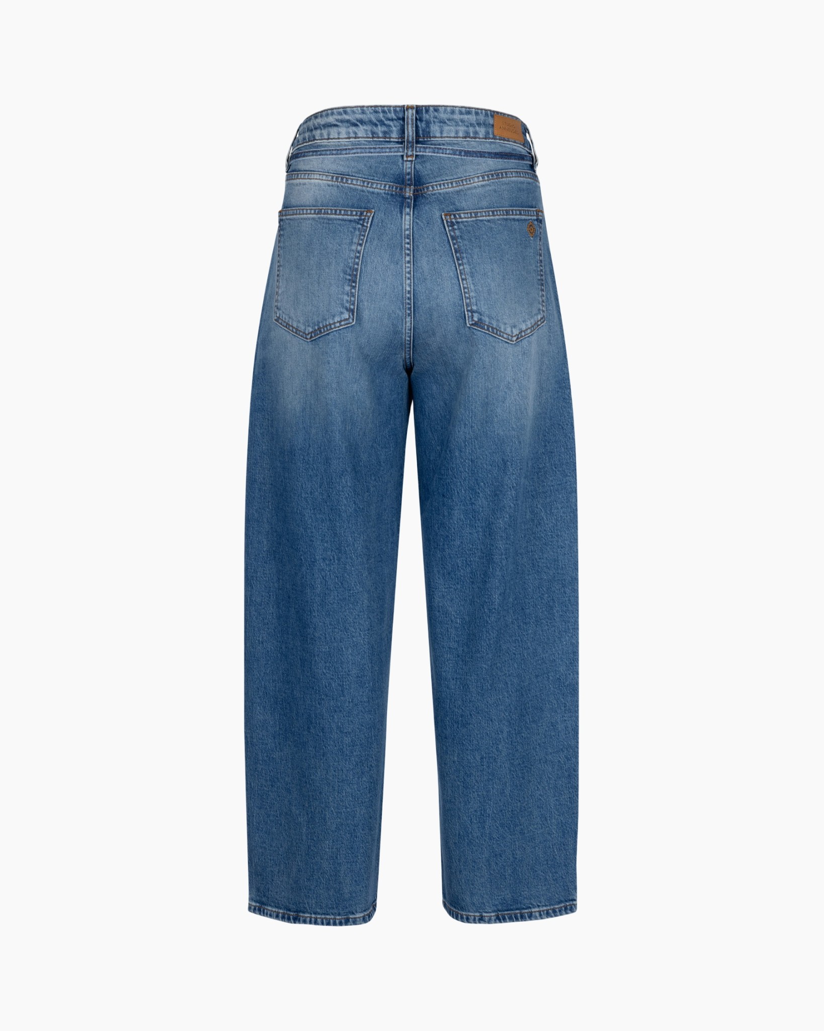 denim, jeans, back view, wide leg, blue