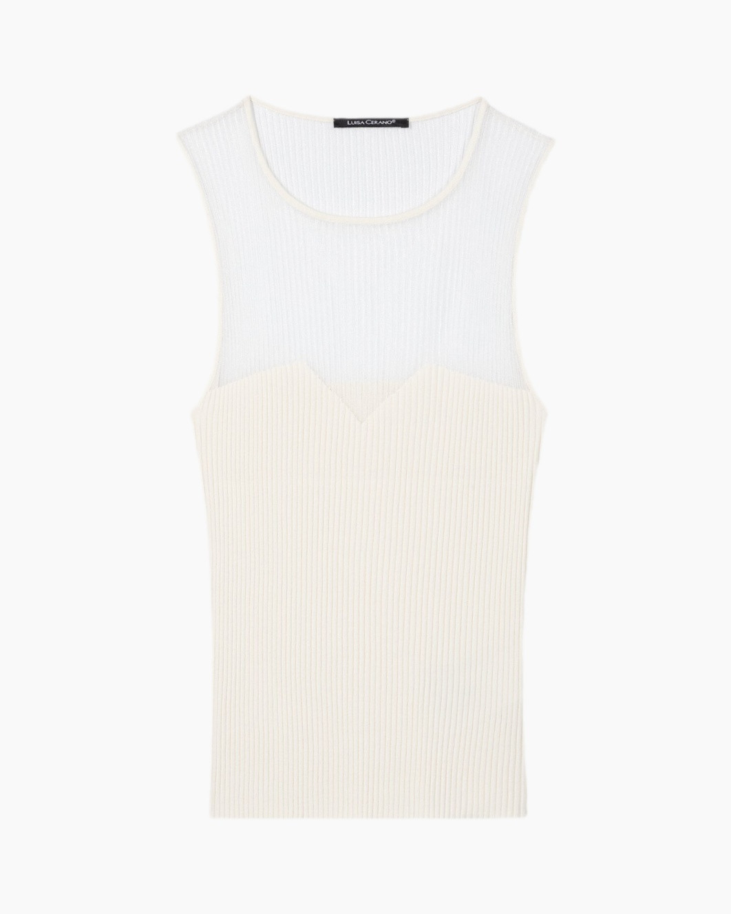 tank top, ribbed, knit, white, sleeveless