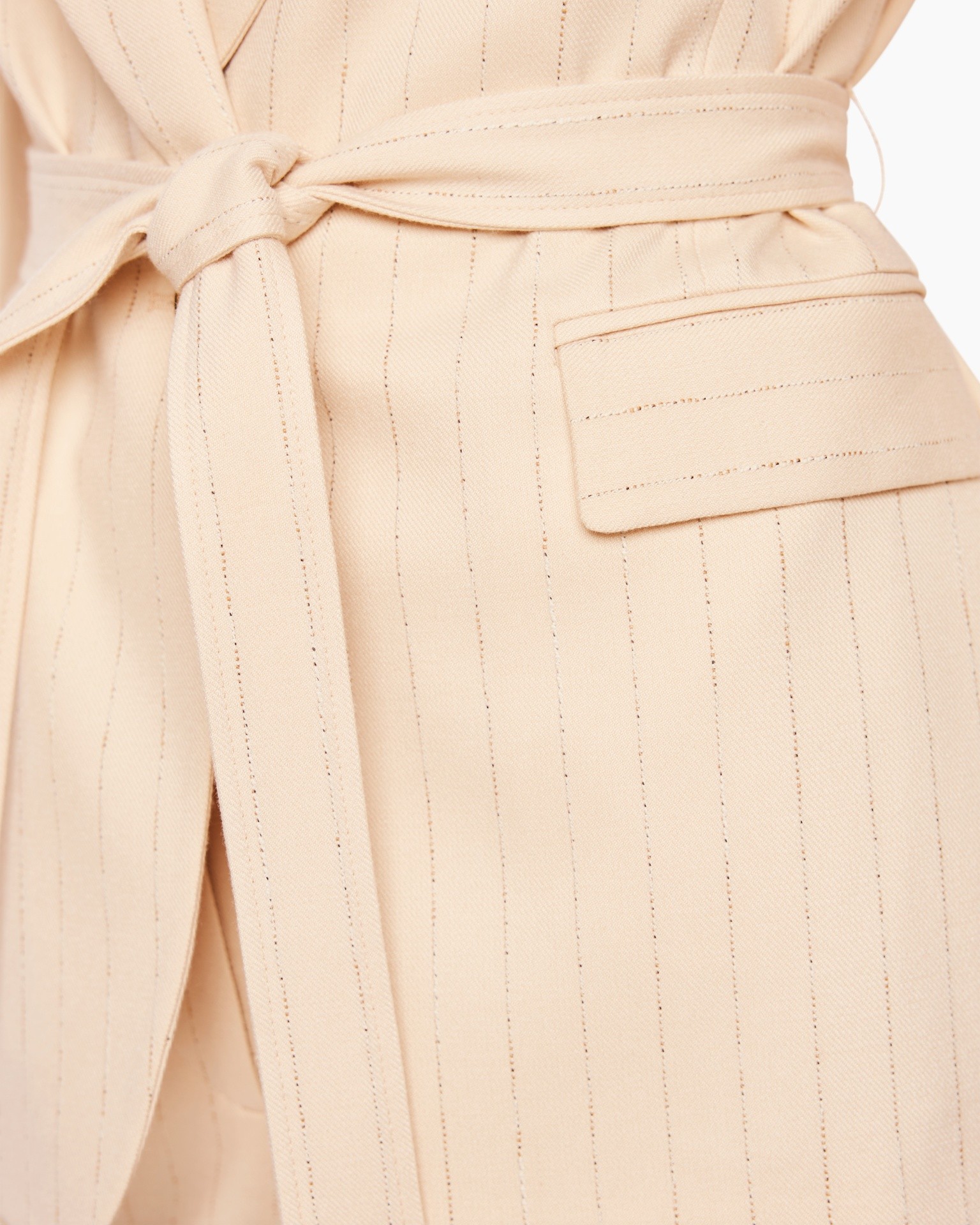 beige, pinstripe, belted, pants, pocket