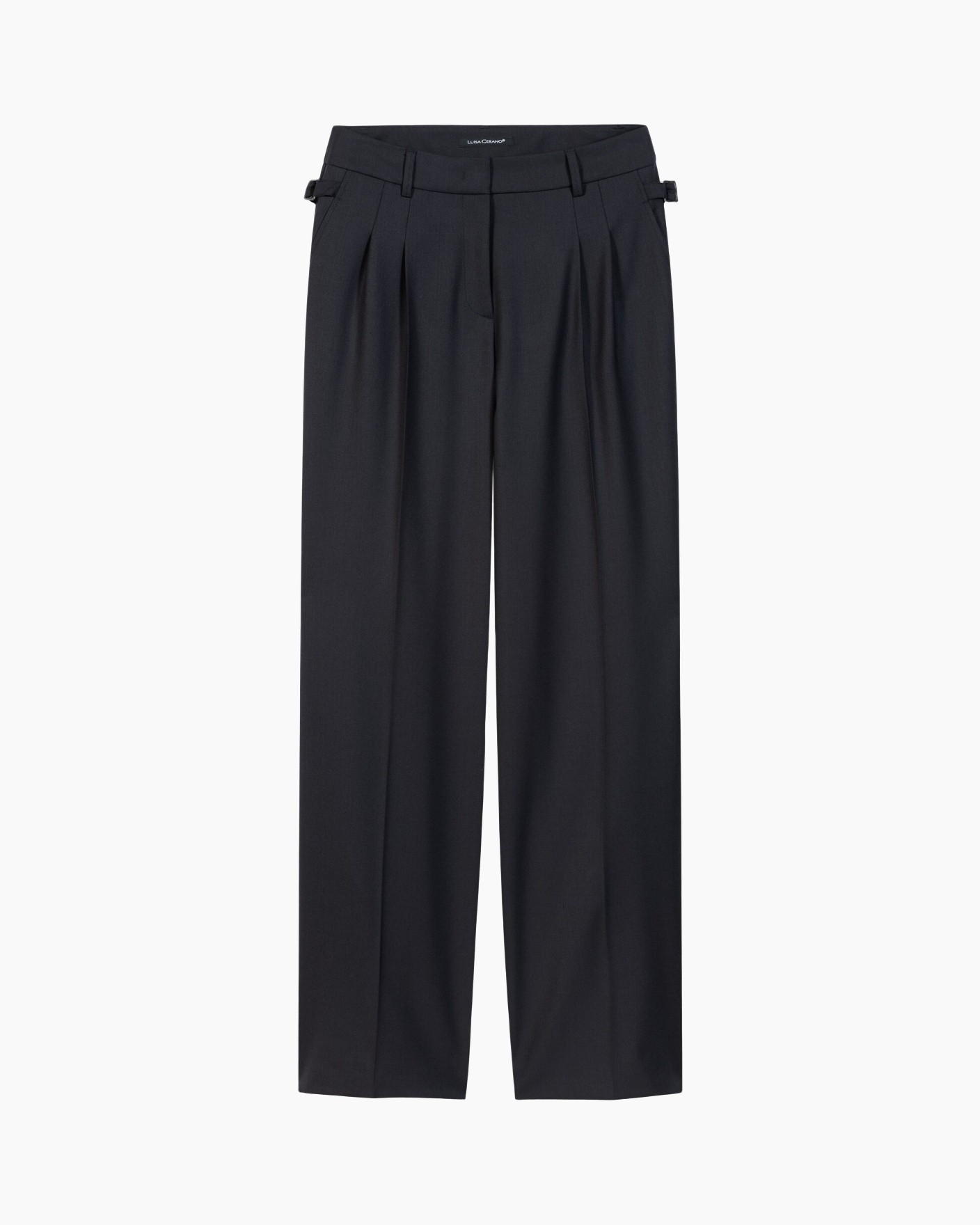 pants, trousers, wide-leg, dark, pleats