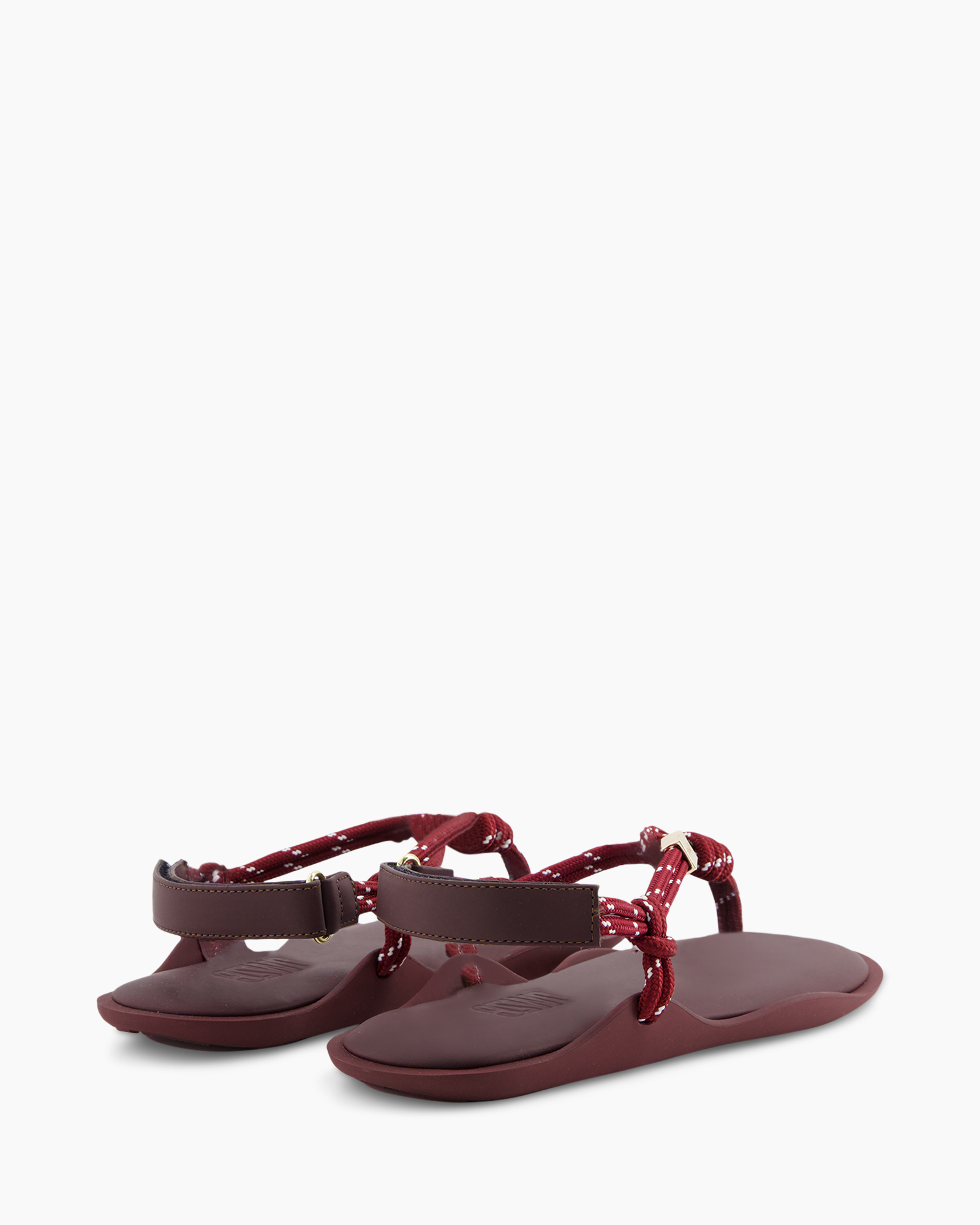 sandals, flip-flops, toe-post, red, strap-ankle