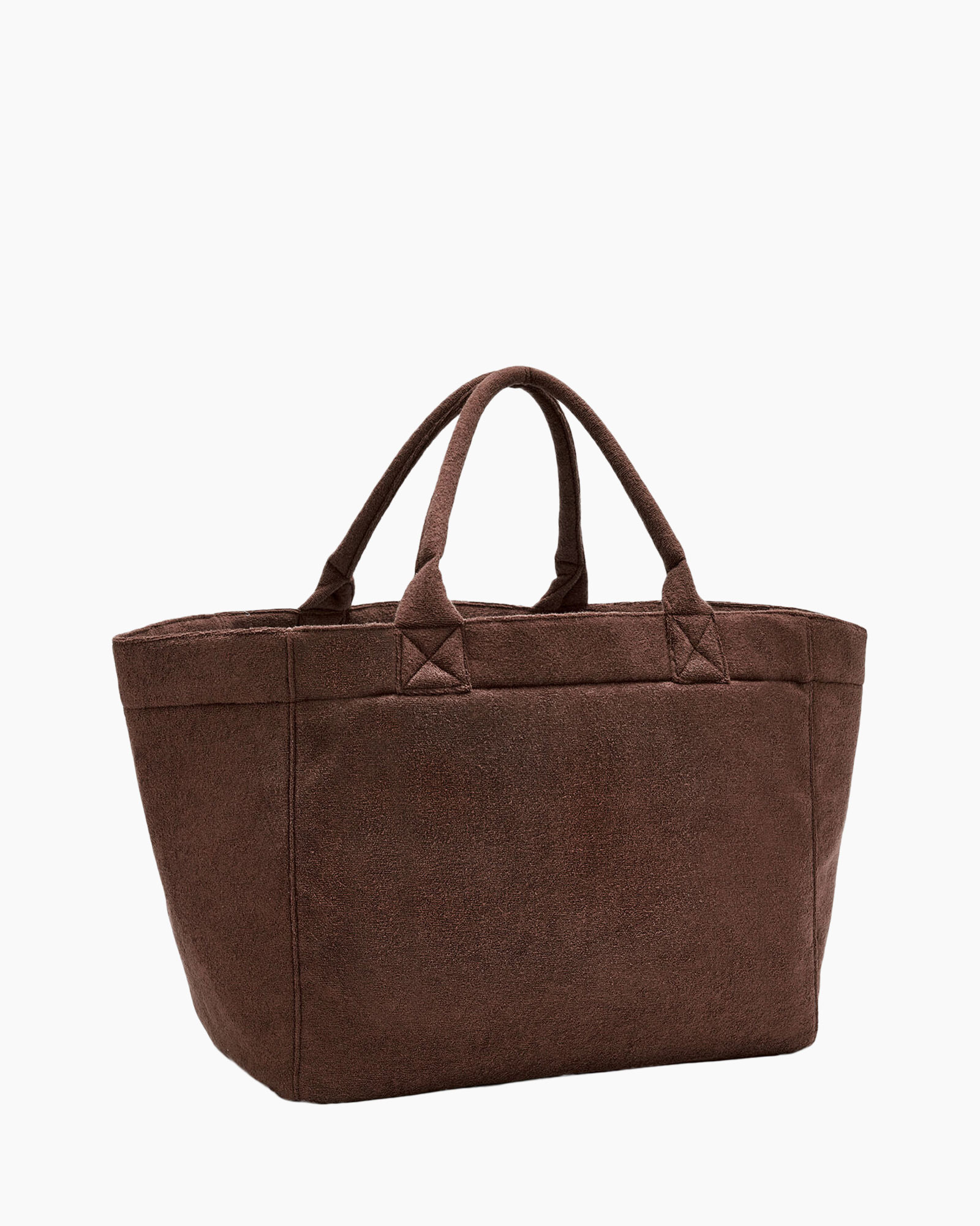 bag, tote, brown, fabric, handles