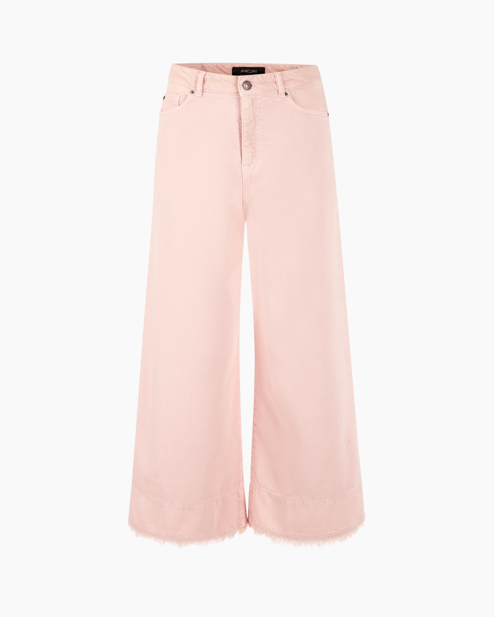 pants, wideleg, pink, denim, frayed-hem