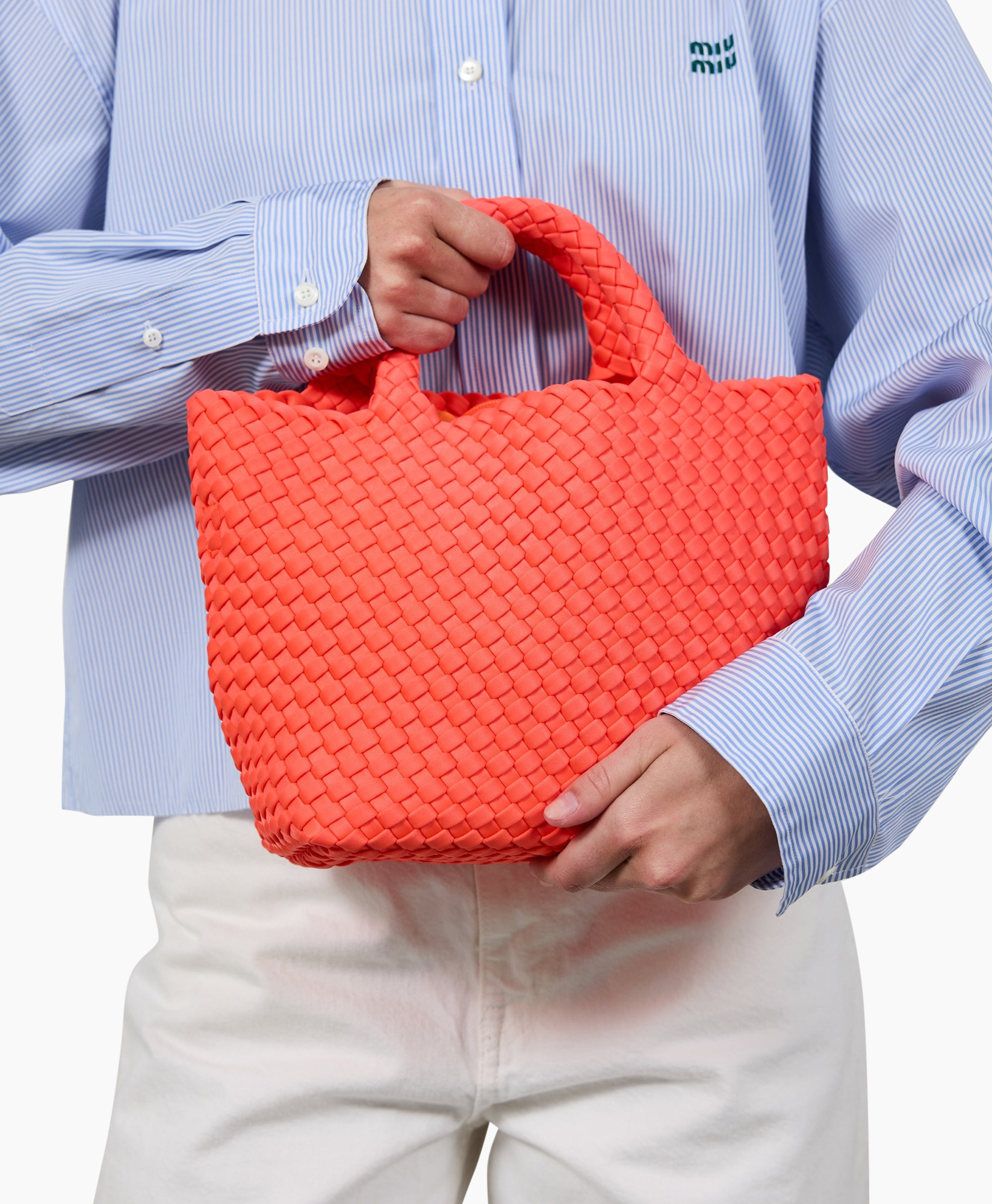 woven bag, red tote, handbag, textured bag, basket weave