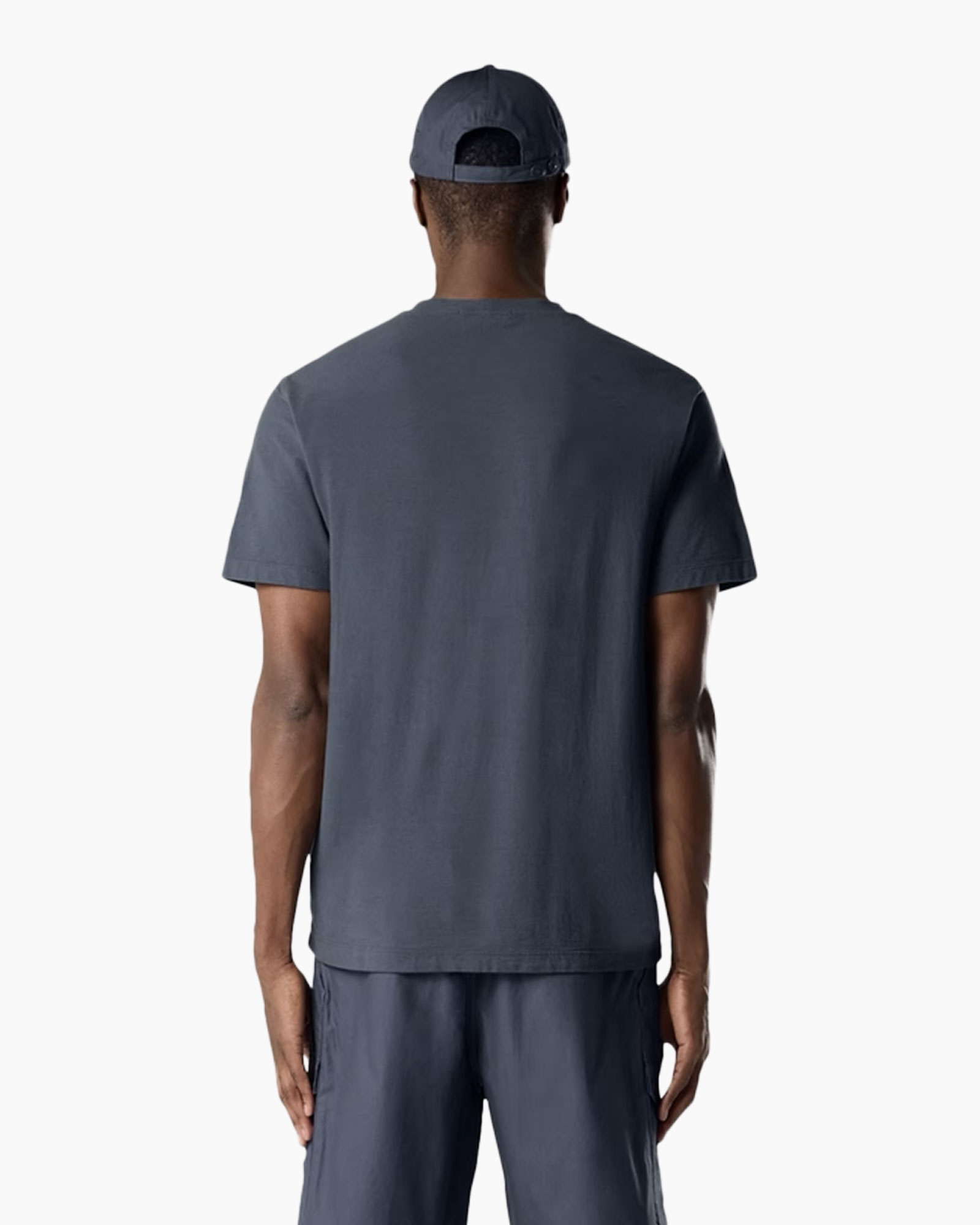 t-shirt, round neck, short sleeve, solid color, cap