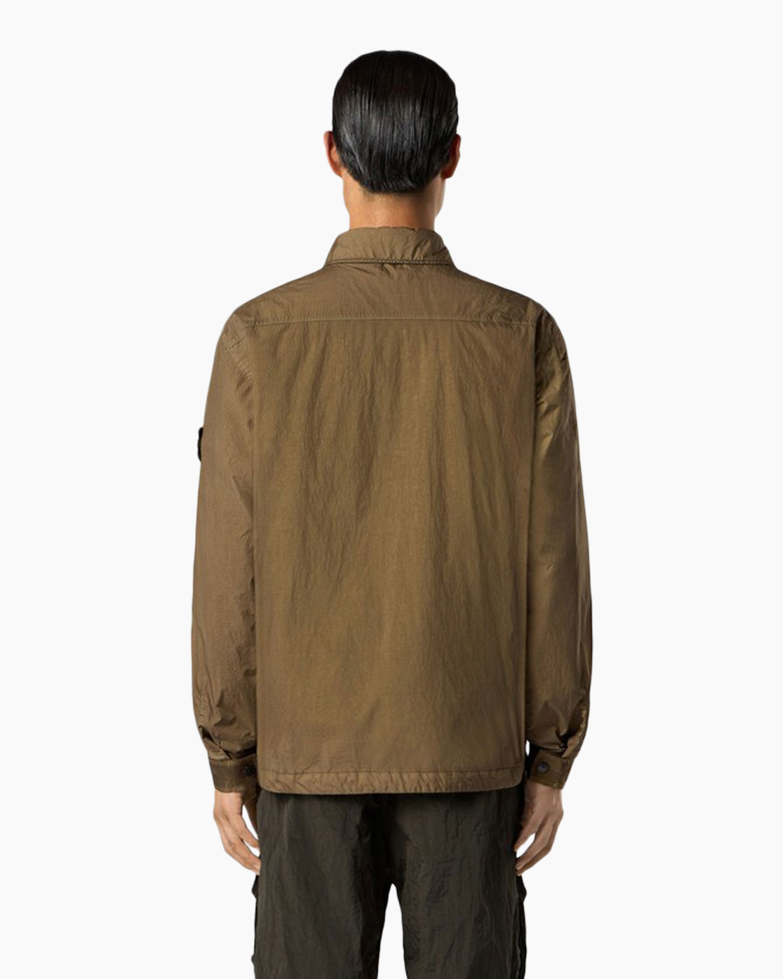jacket, lightweight, brown, collared, outerwear