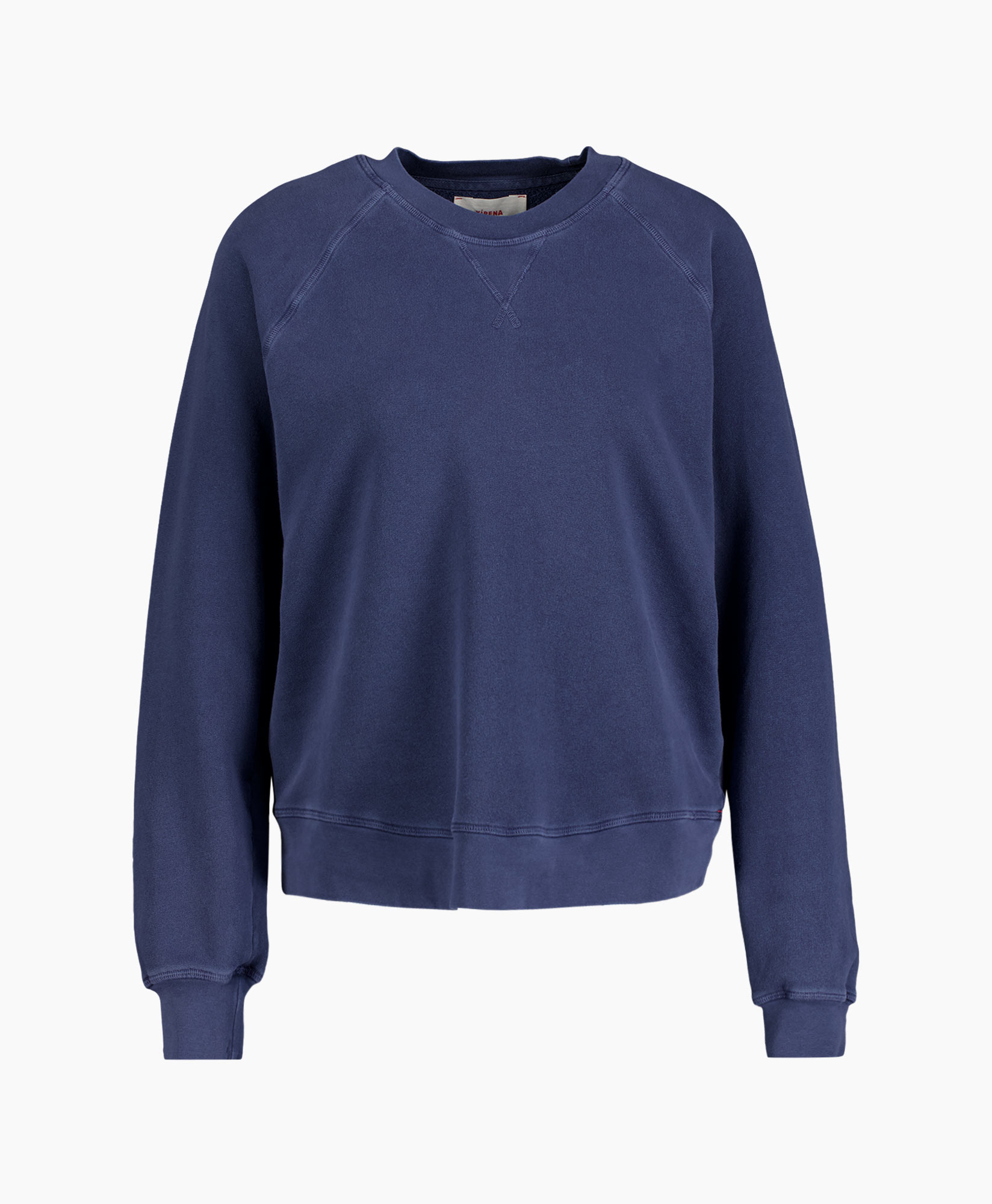 sweatshirt, long sleeve, crew neck, blue, cotton blend