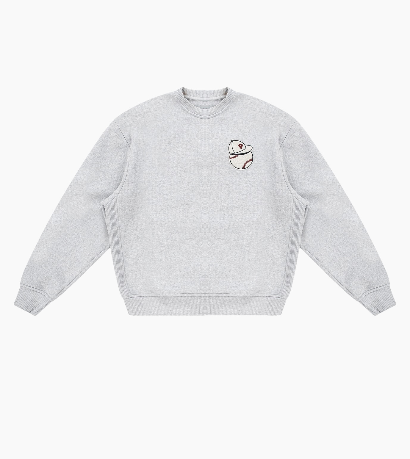 sweatshirt, grey, long-sleeve, crewneck, small-appliqué, sweatshirt, gray, crewneck, logo, long-sleeve, crewneck, pullover, grey, long sleeve, small logo