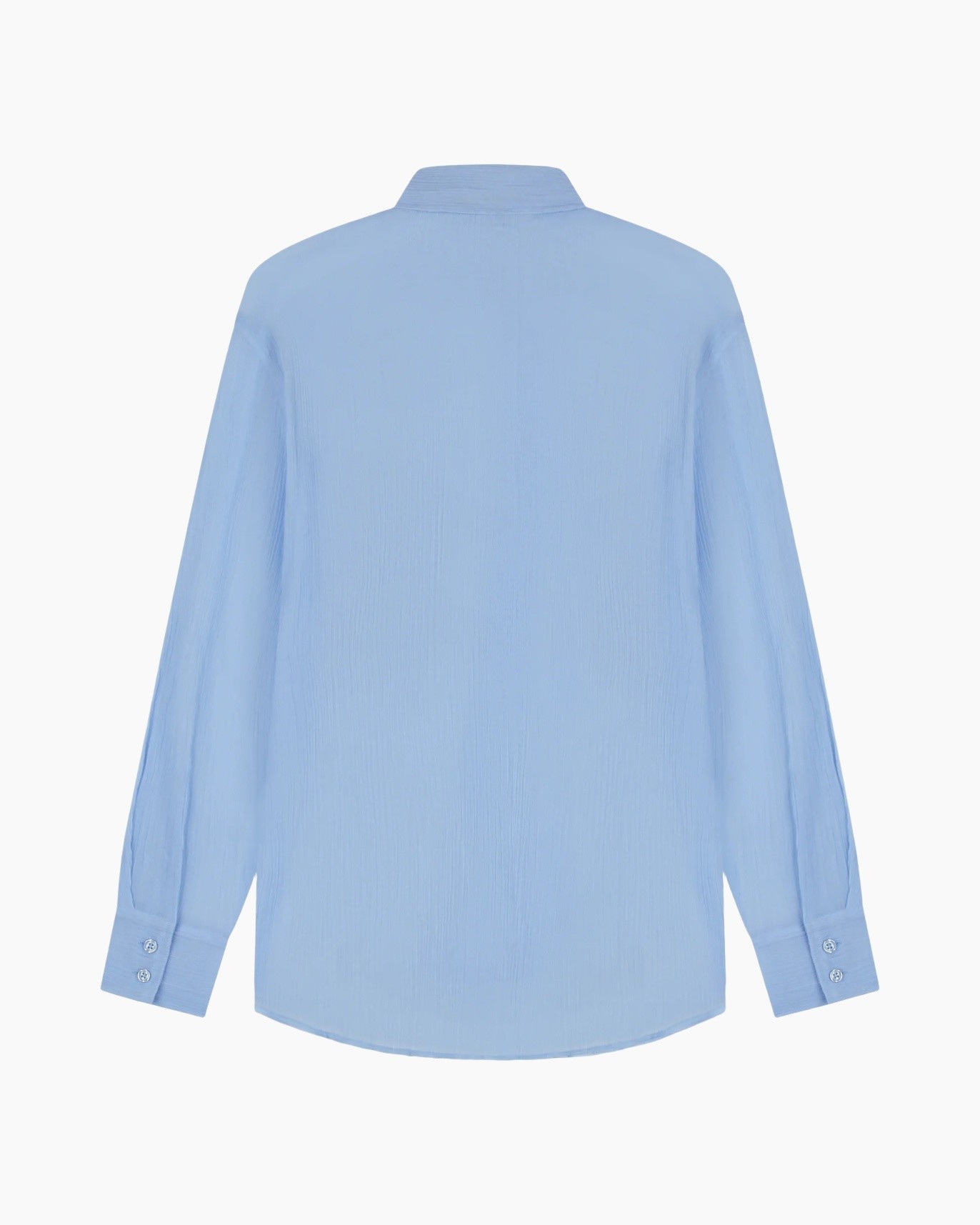 shirt, blouse, buttoned cuffs, light blue, long sleeve
