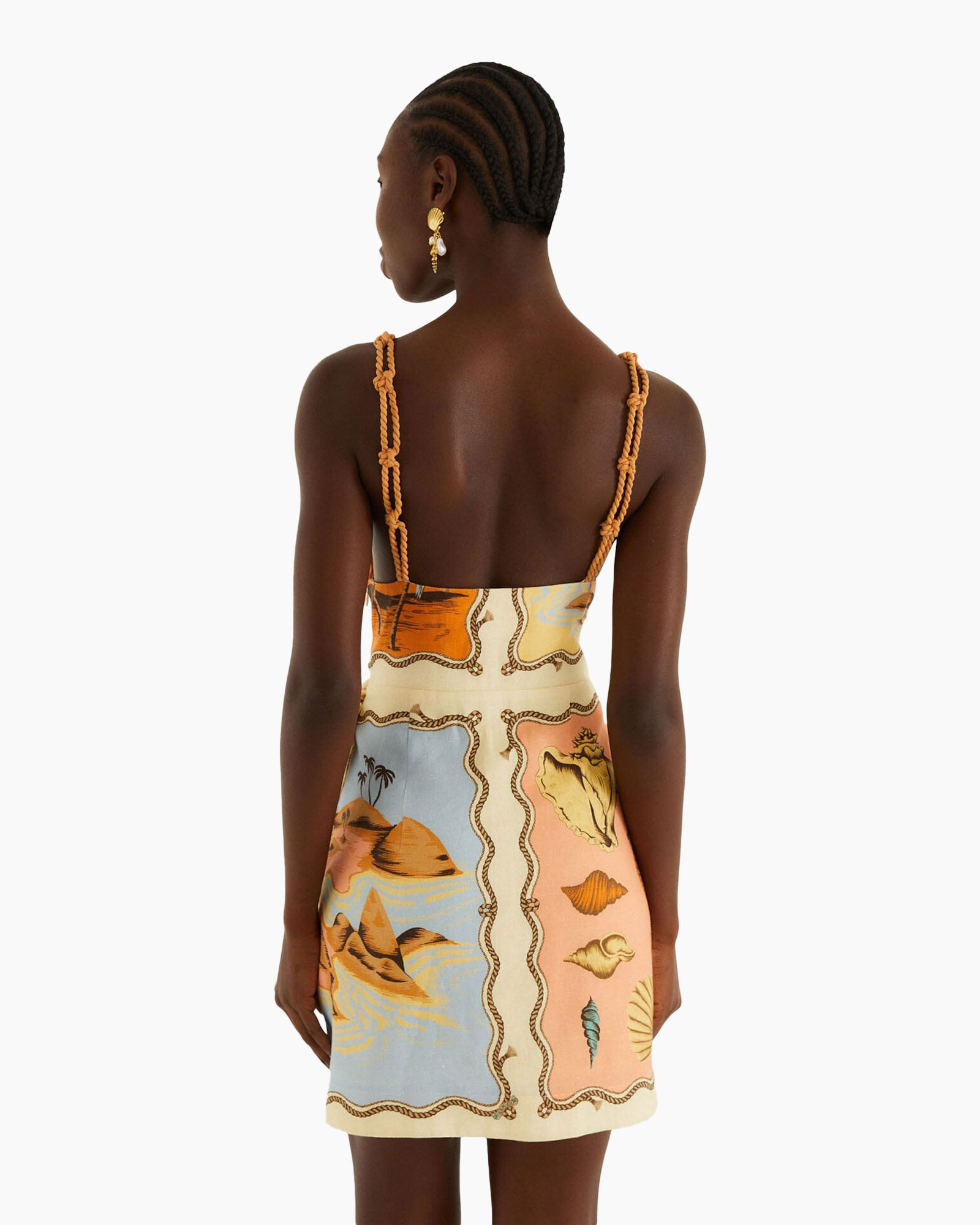 dress, wrap dress, print, sandals, sunny pattern