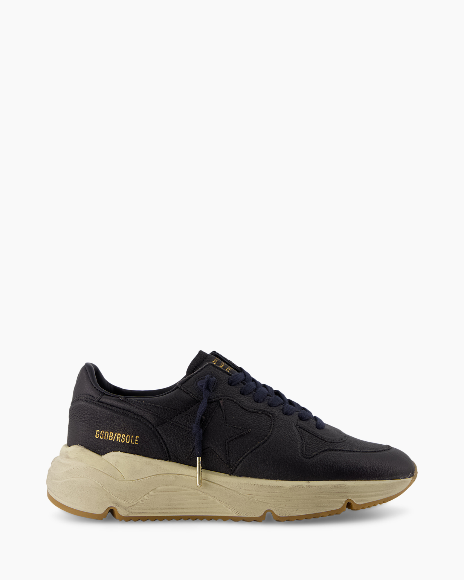 sneaker, black, chunky sole, ridged sole, low top