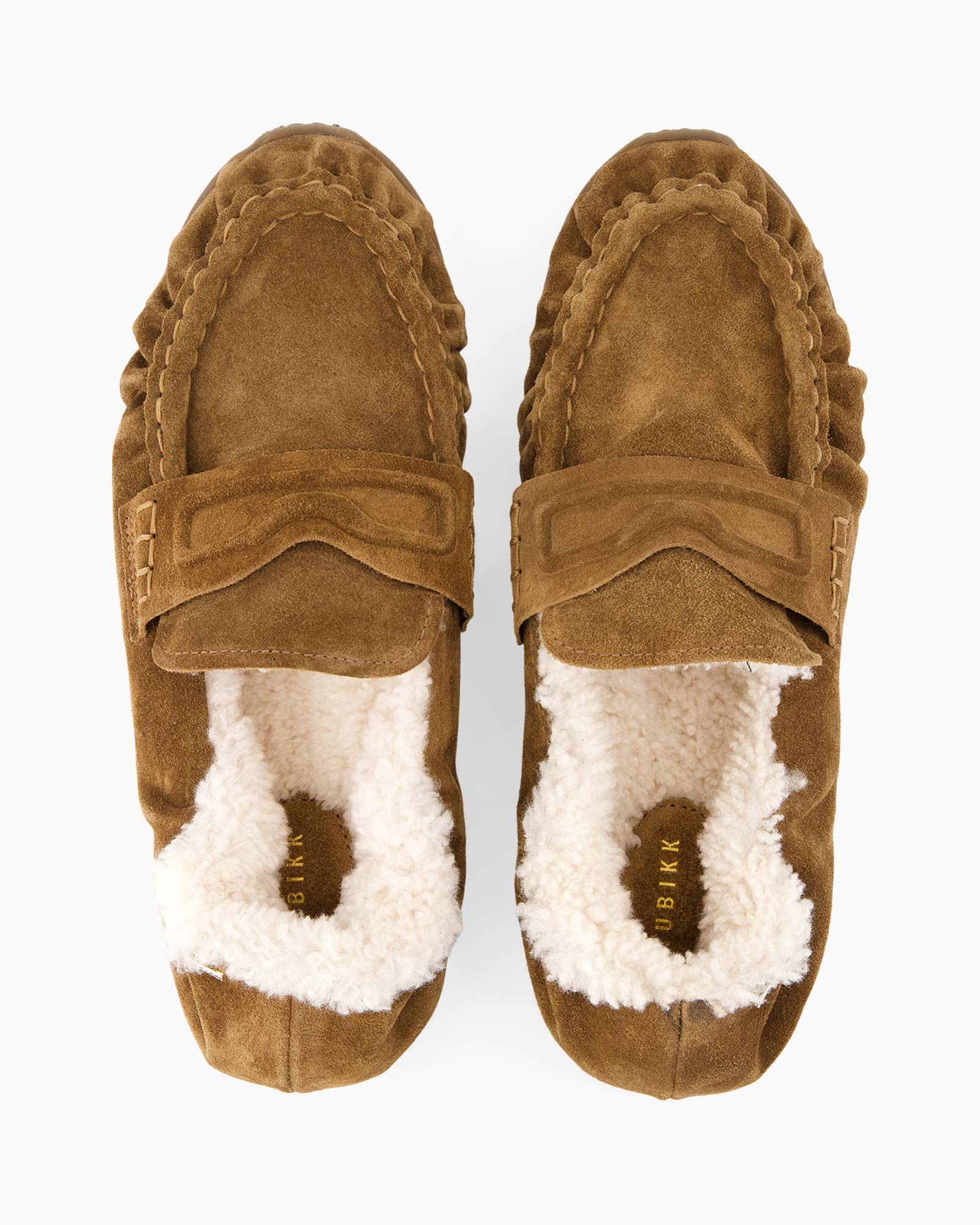 slippers, moccasins, brown, suede, fleece lining