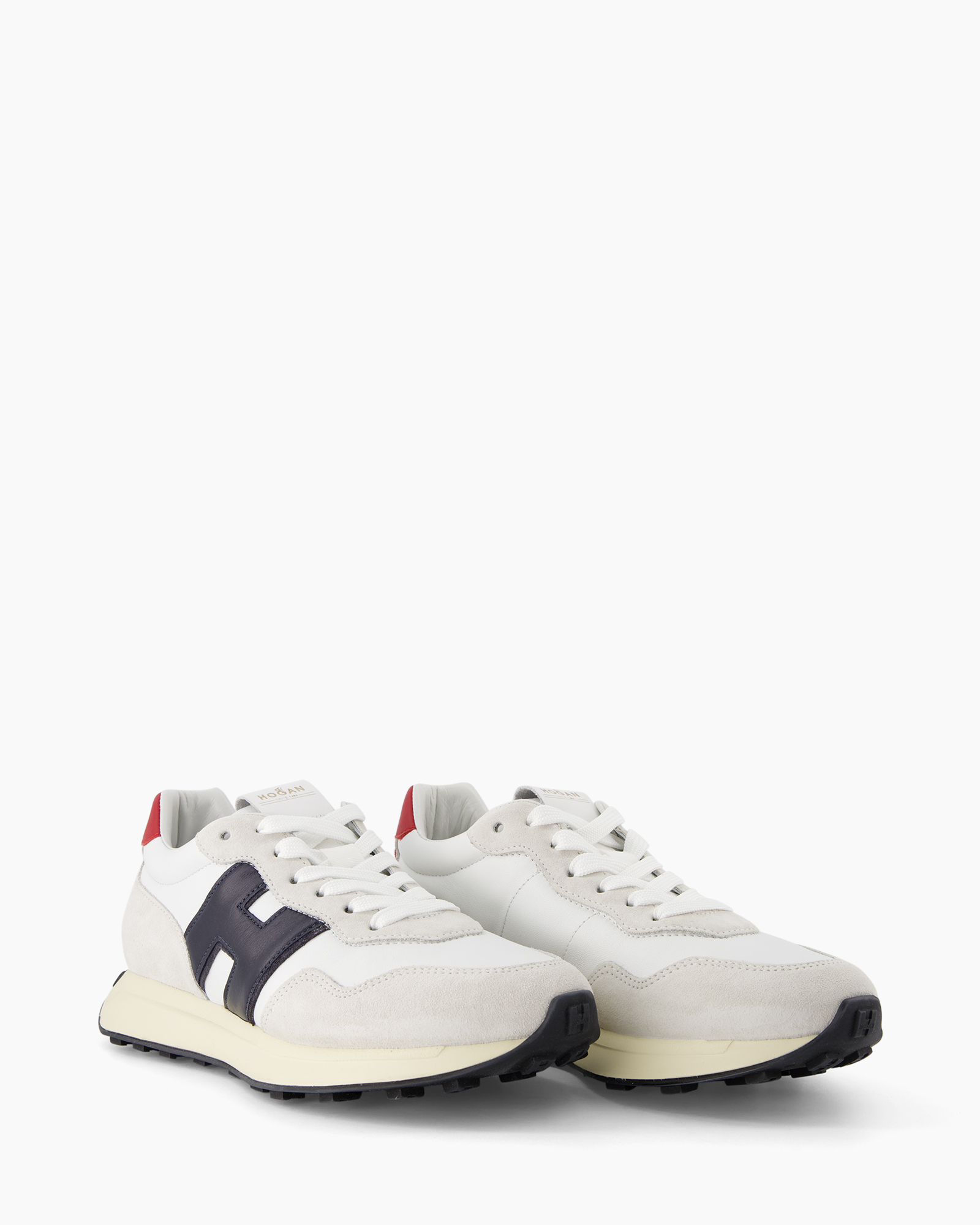 sneaker, athletic, white, gray, navy accent
