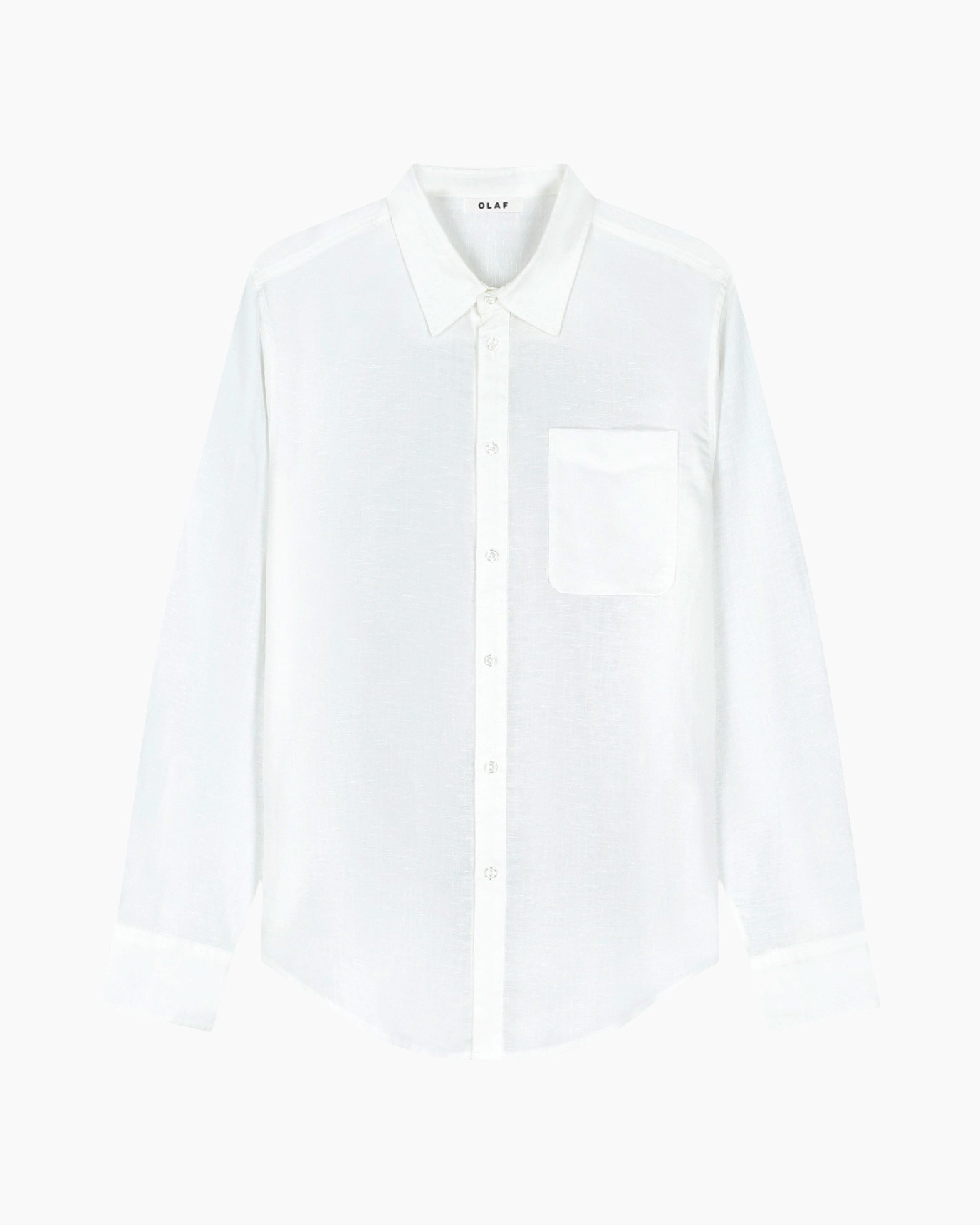 button-down, white, linen, long-sleeve, pocket