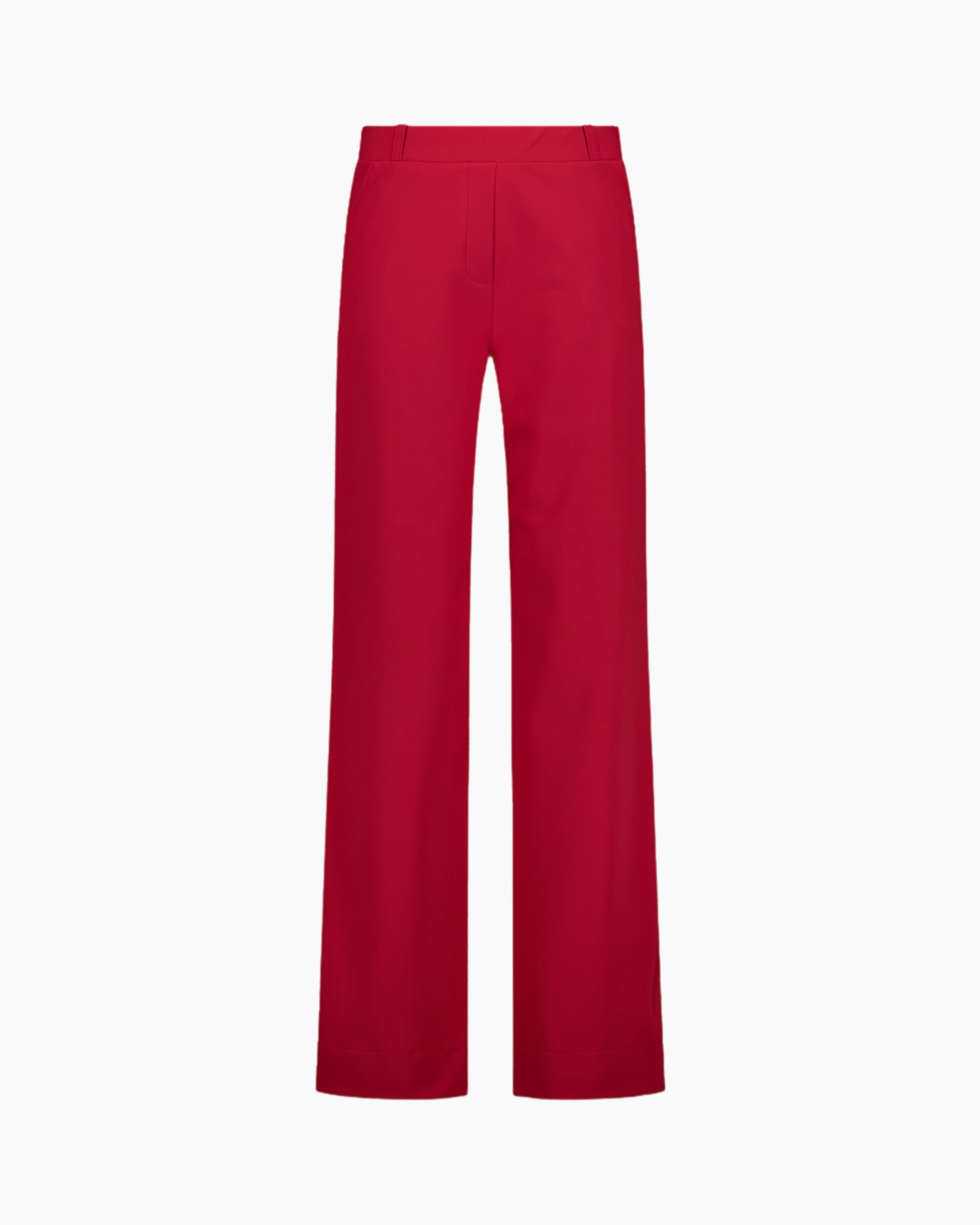 pants, trousers, red, wide-leg, solid