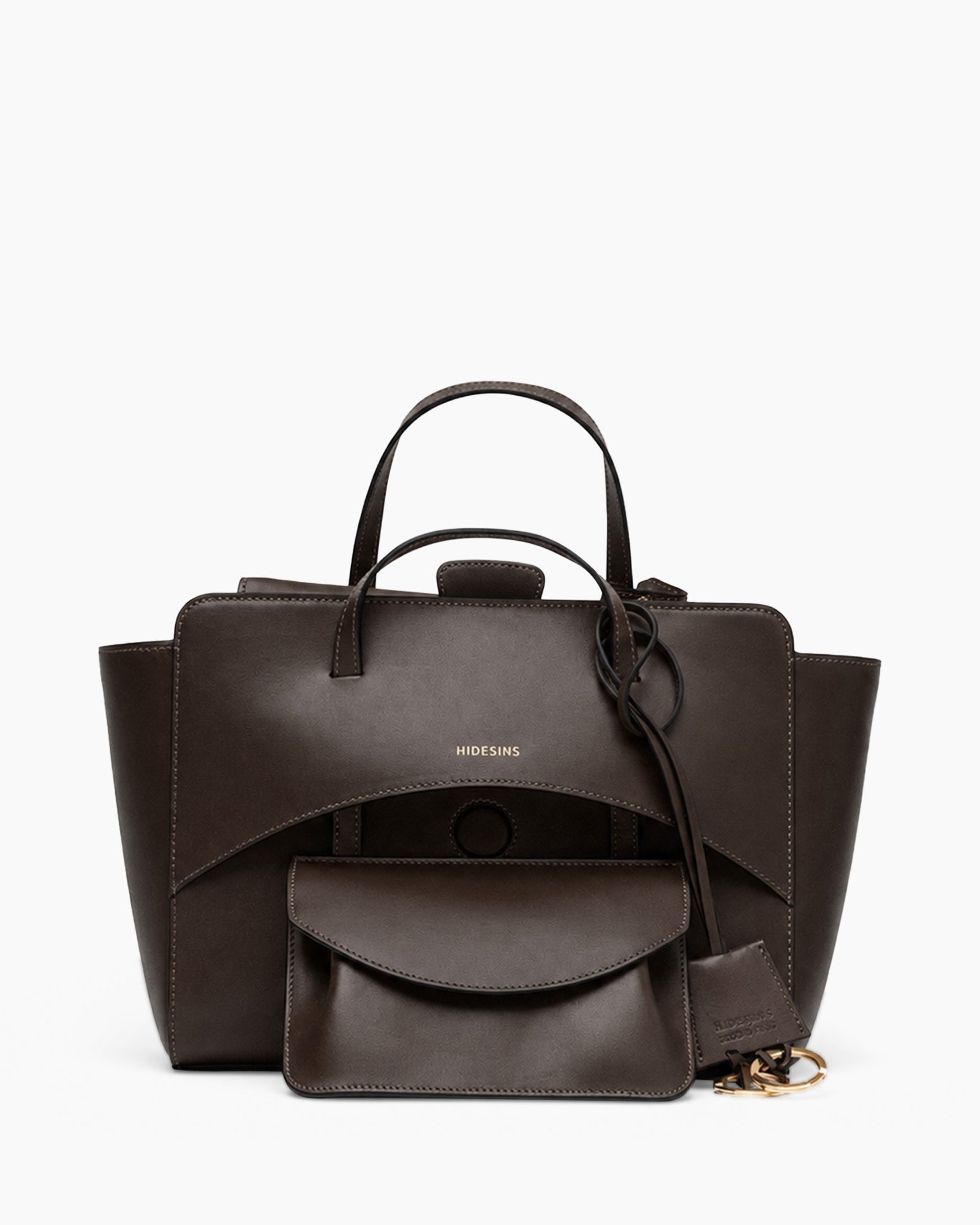 handbag, brown, leather, tote, pocket bag