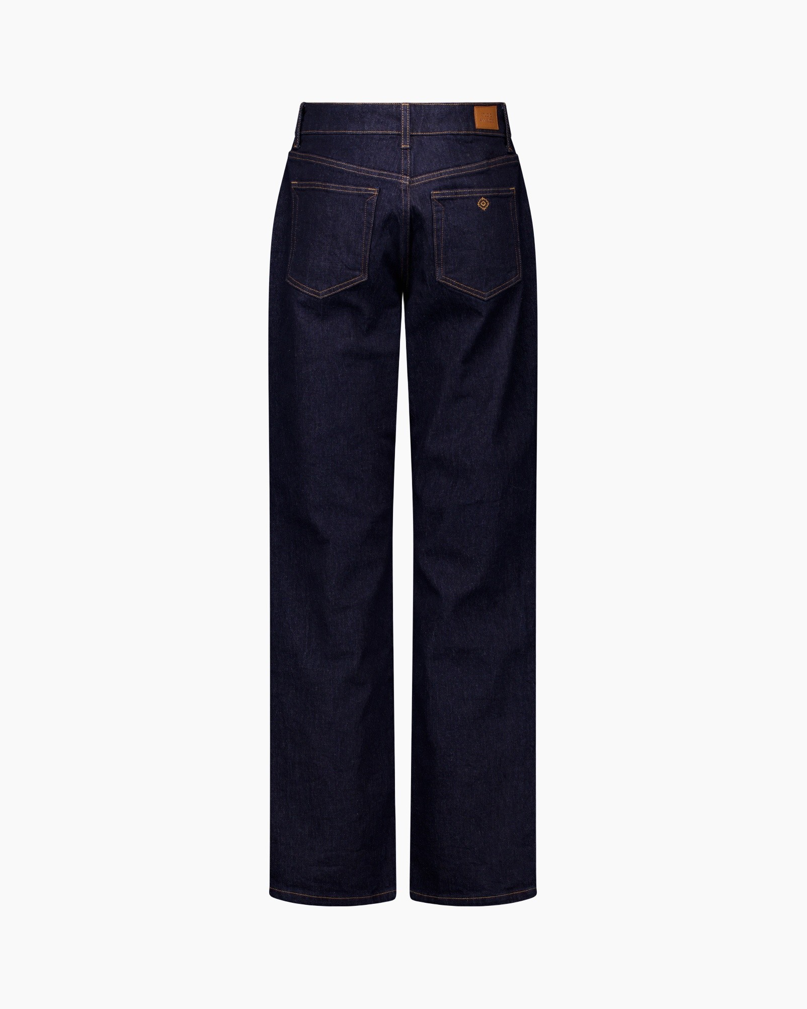 jeans, denim, back pockets, dark blue, straight leg