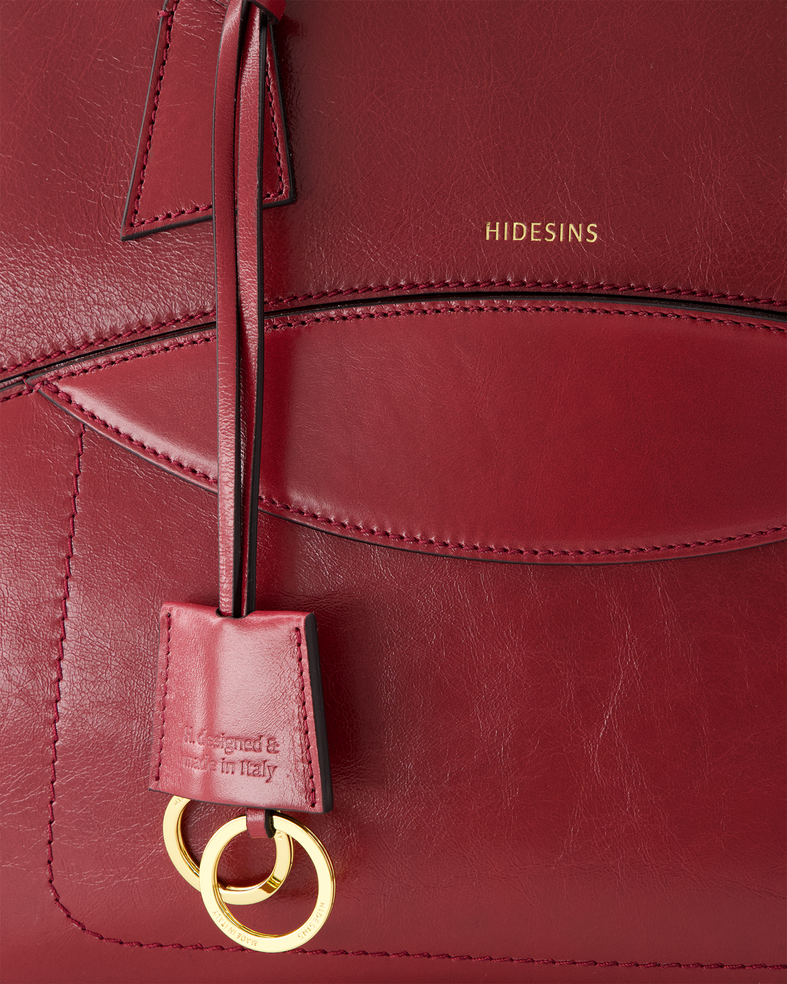 leather, red, bag, zipper, goldring