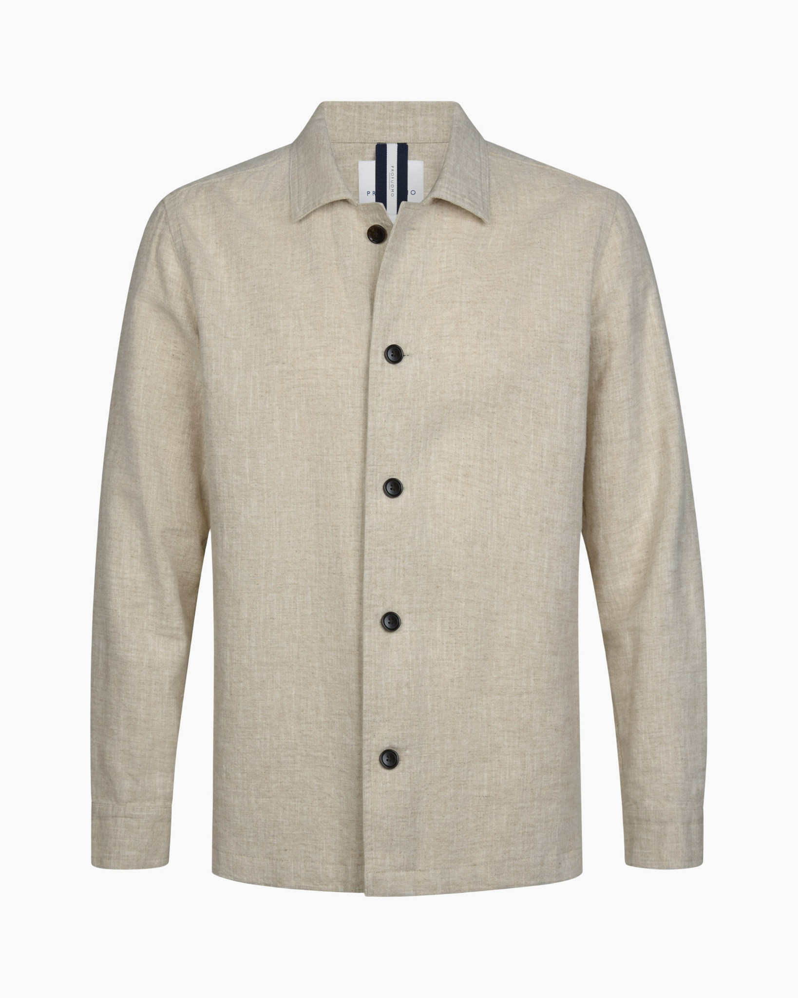 linen, beige, button-up, collar, long-sleeve