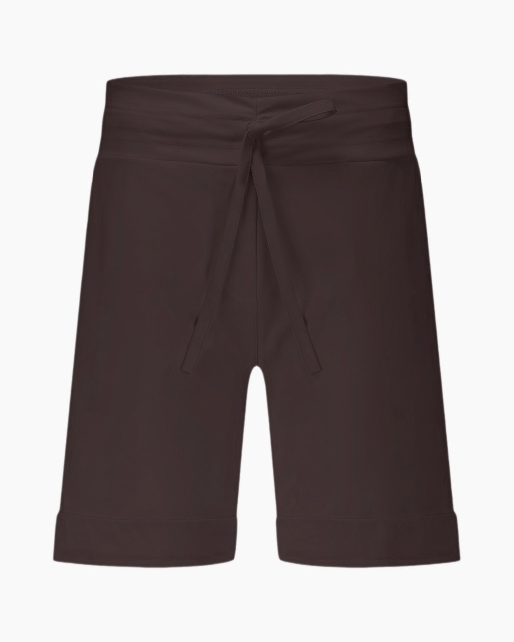 shorts, bermuda, knee-length, tie waist, solid color