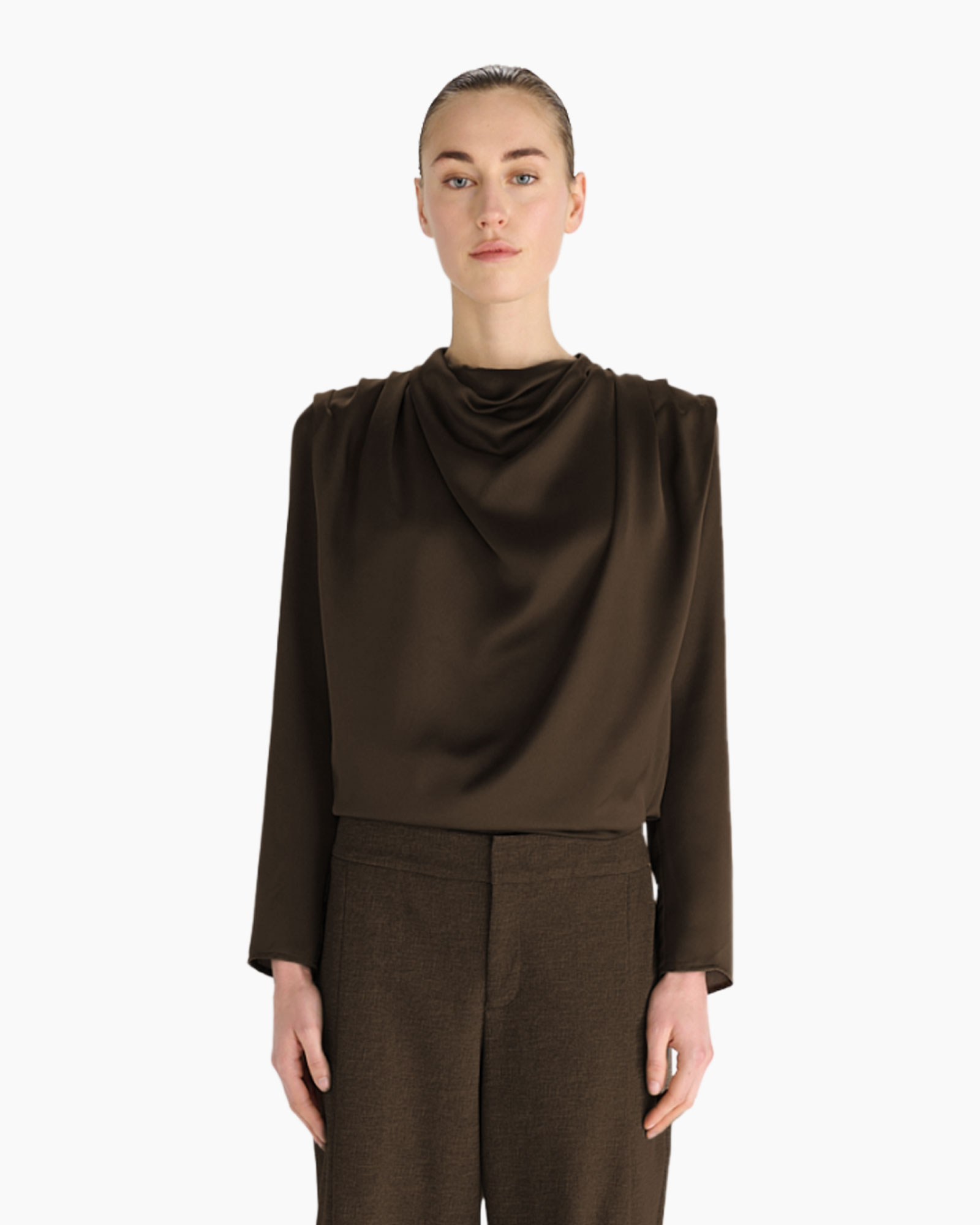 Blouse Tullah Donker Bruin
