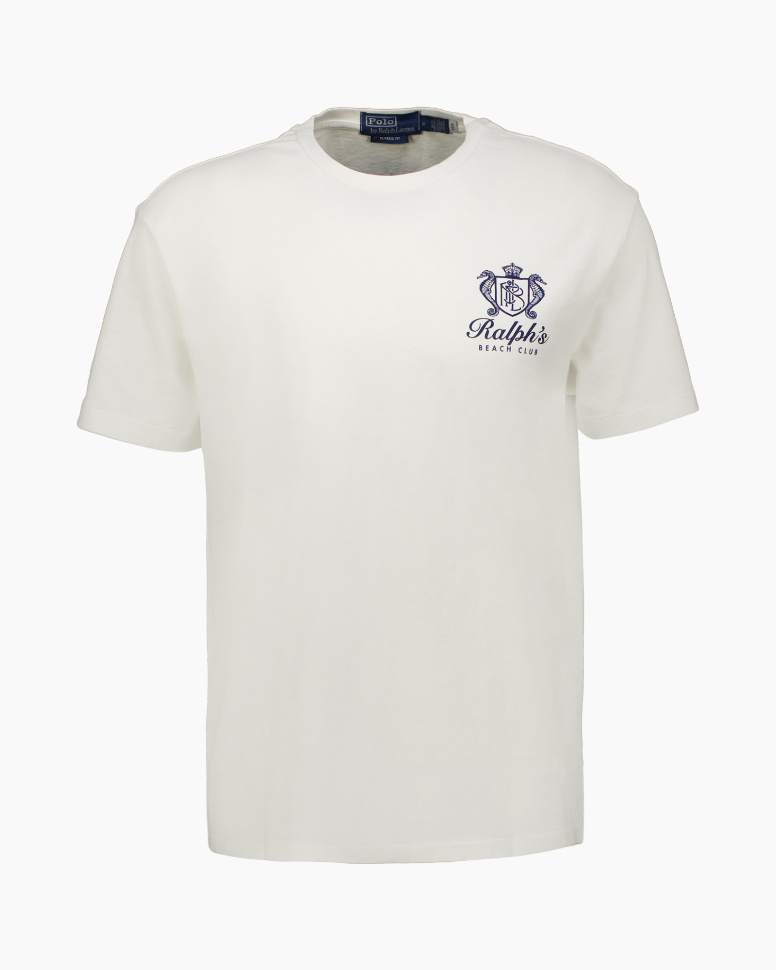 t-shirt, short sleeve, white, logo, crest