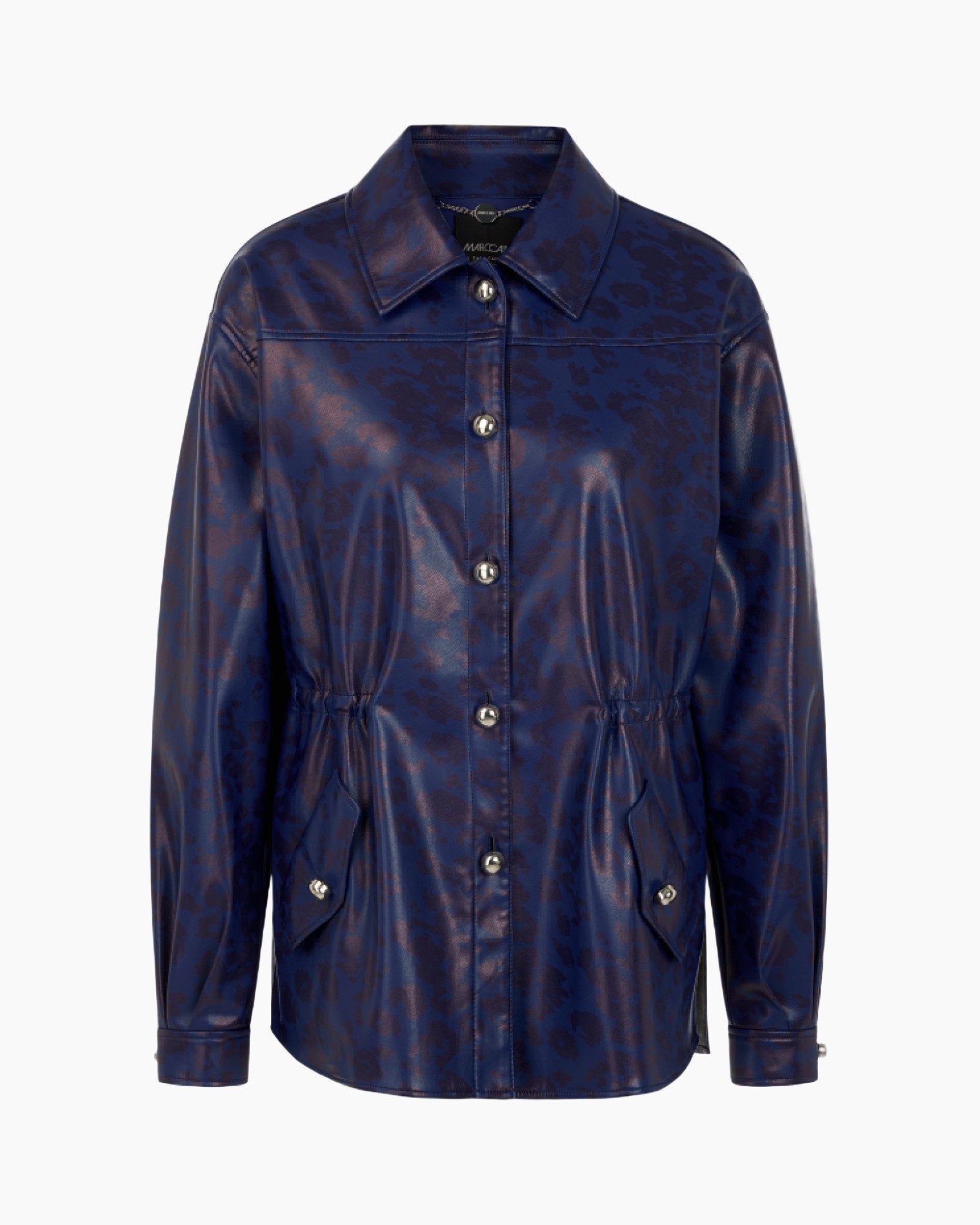 jacket, plaid, leather, blue, button-down