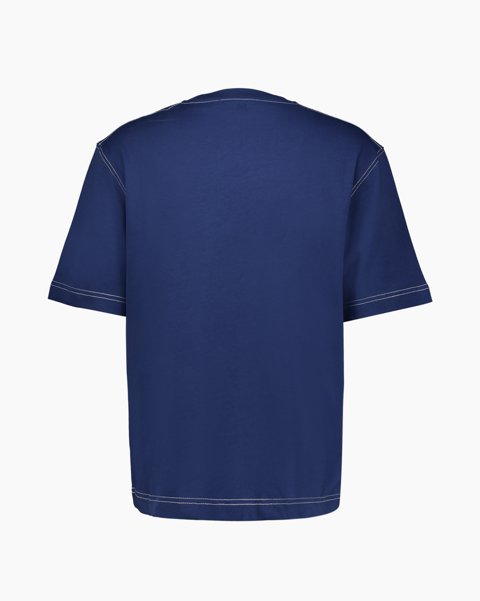 t-shirt, short sleeve, blue, stitching, heart motif