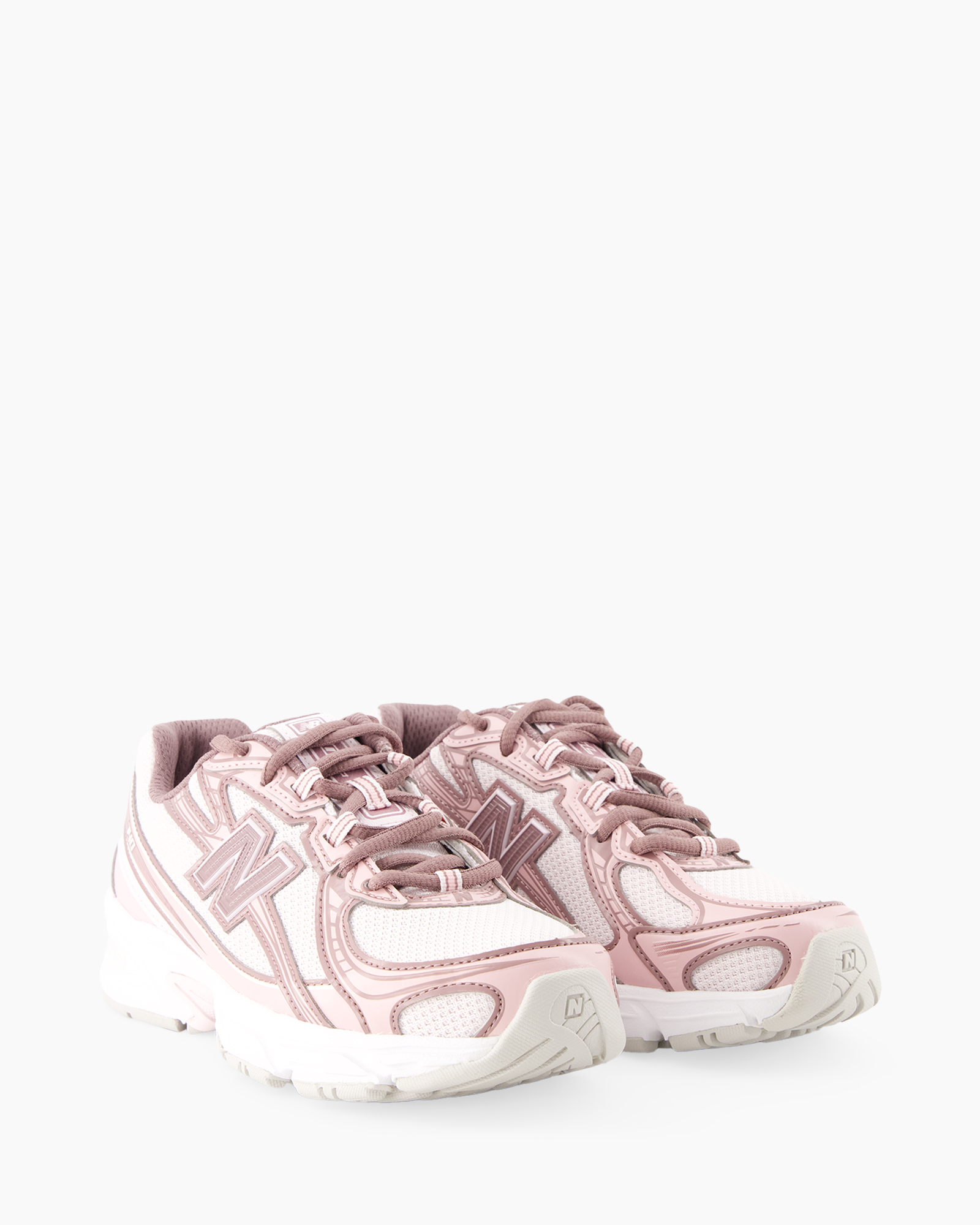 sneaker, running shoe, pink, mesh, white sole