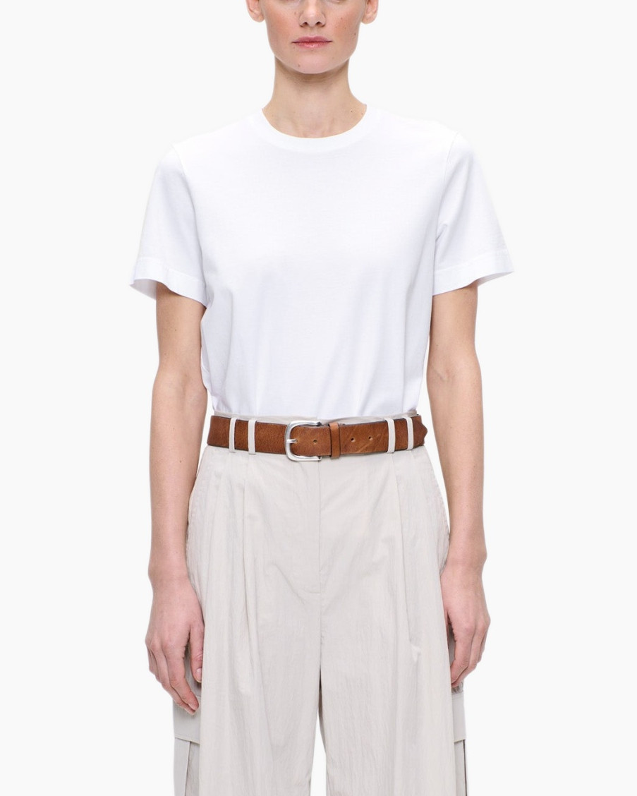 T-Shirt, Accessories, Belt, Shirt, Person