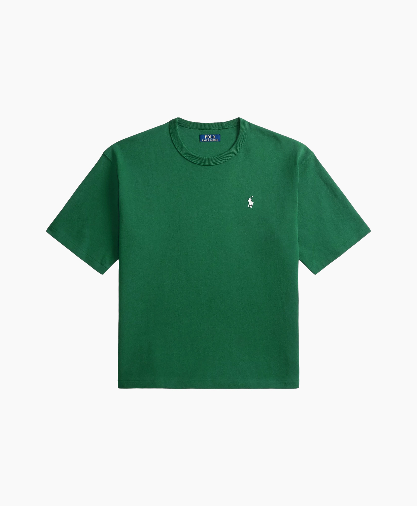 t-shirt, green, short-sleeve, plain, logo