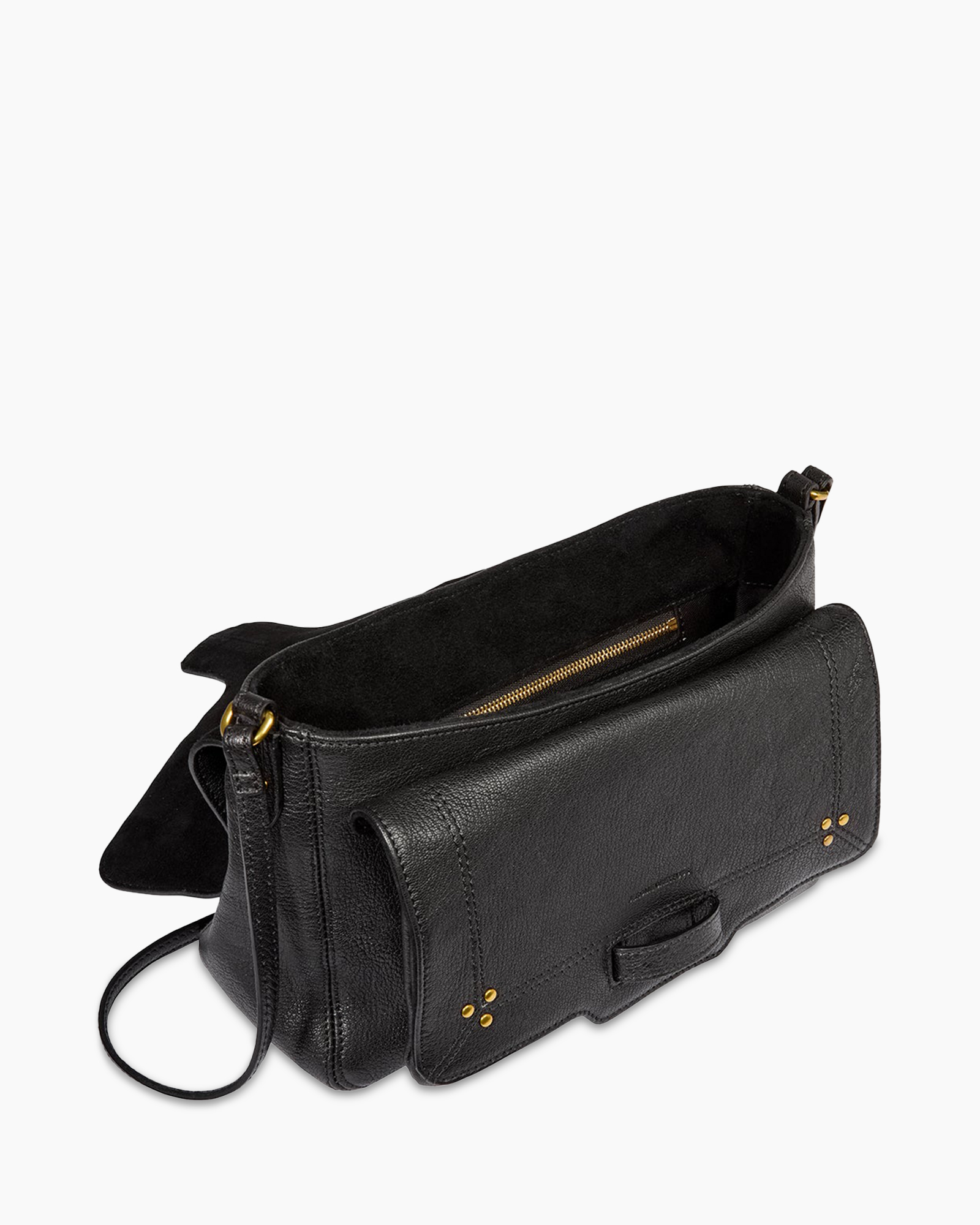 handbag, crossbody, black, leather, braided strap