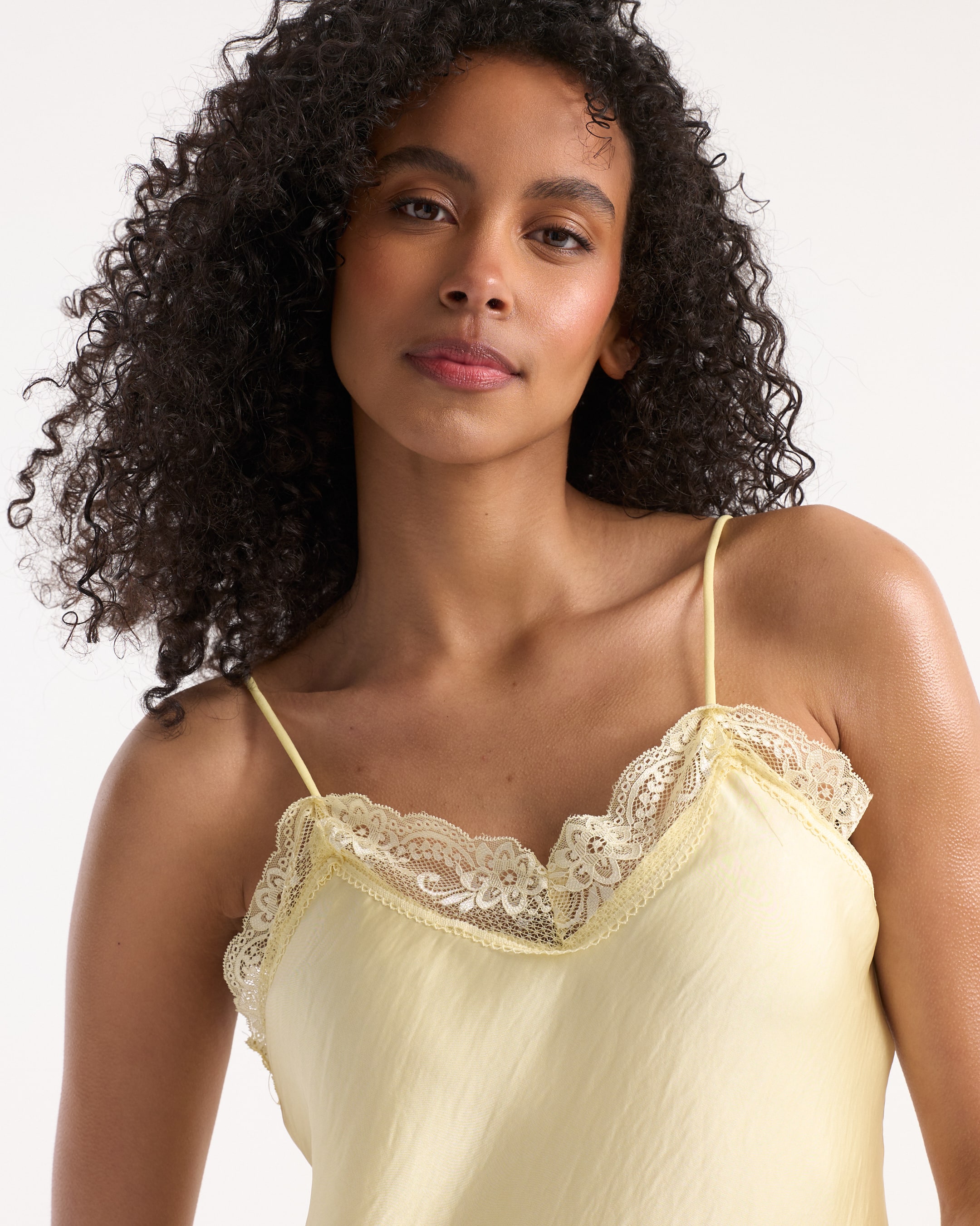 camisole, satin, lace trim, spaghetti straps, women’s top